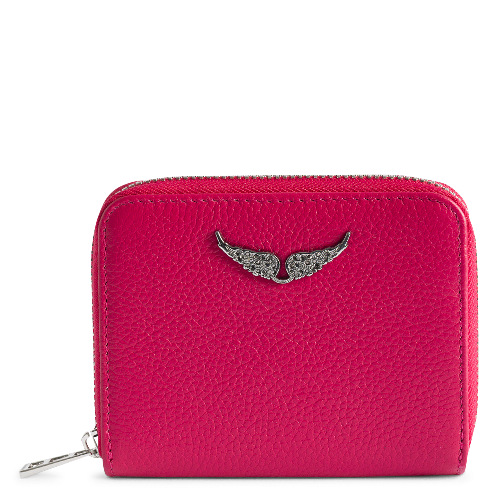 Portefeuille en cuir mini zv ZADIG&VOLTAIRE Rose