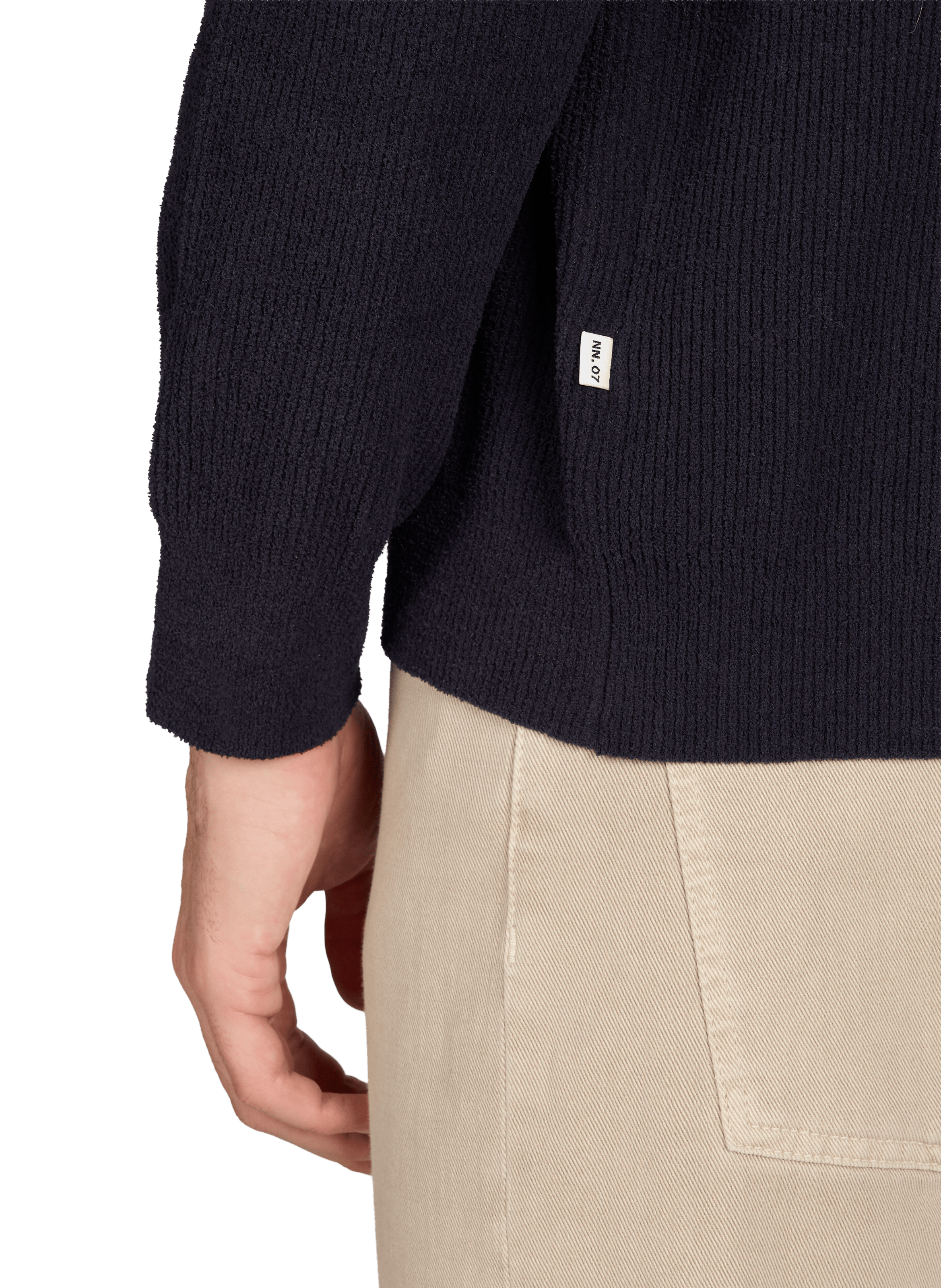 Ribbed straight sweater Danny NN.07 Blue