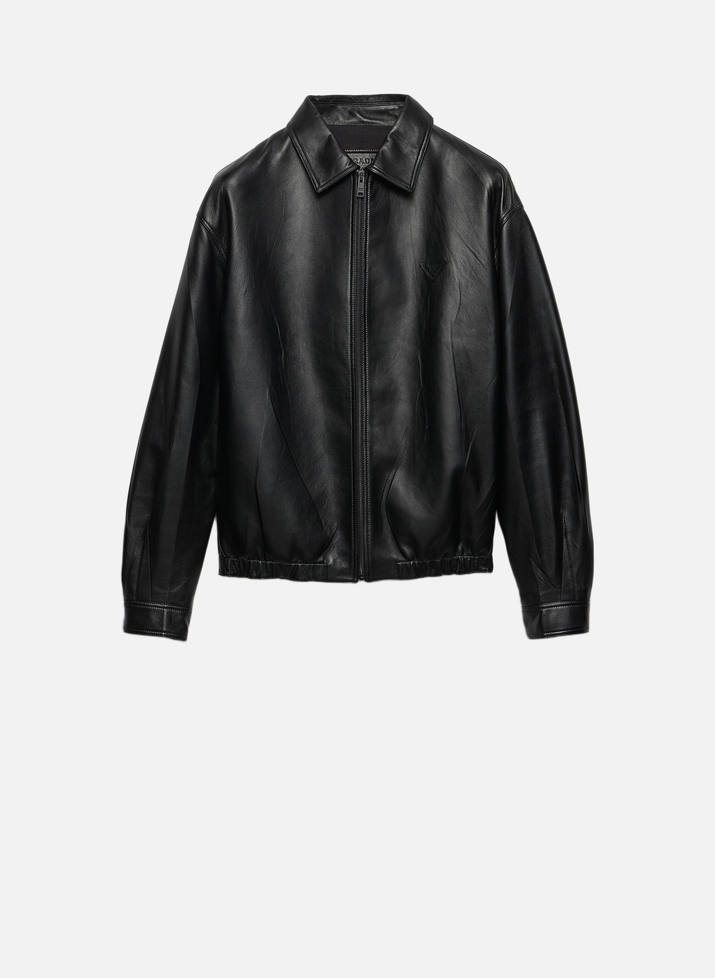 Veste en cuir nappa PRADA Noir