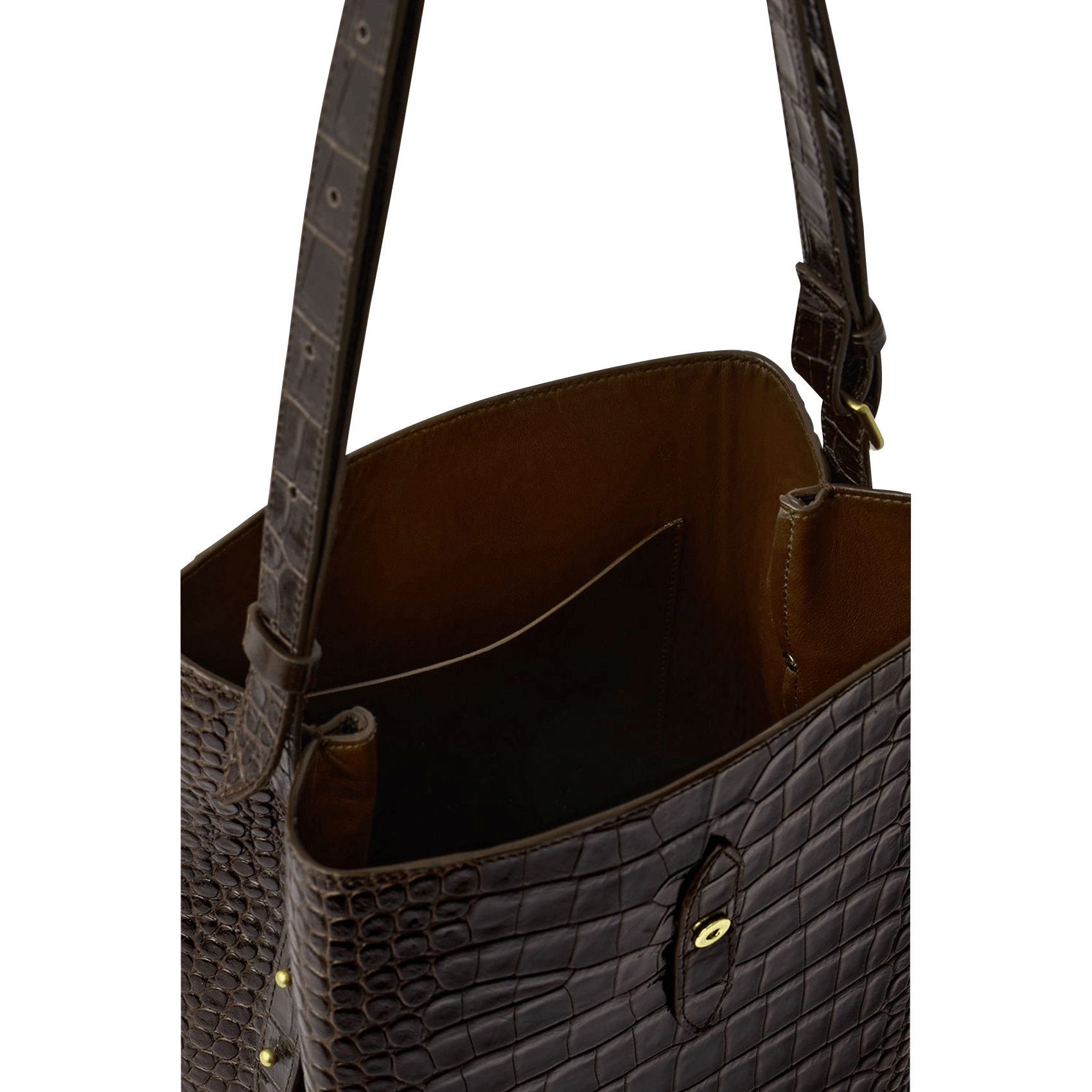 Sac seau bandoulière en cuir suédé bello SOEUR Marron