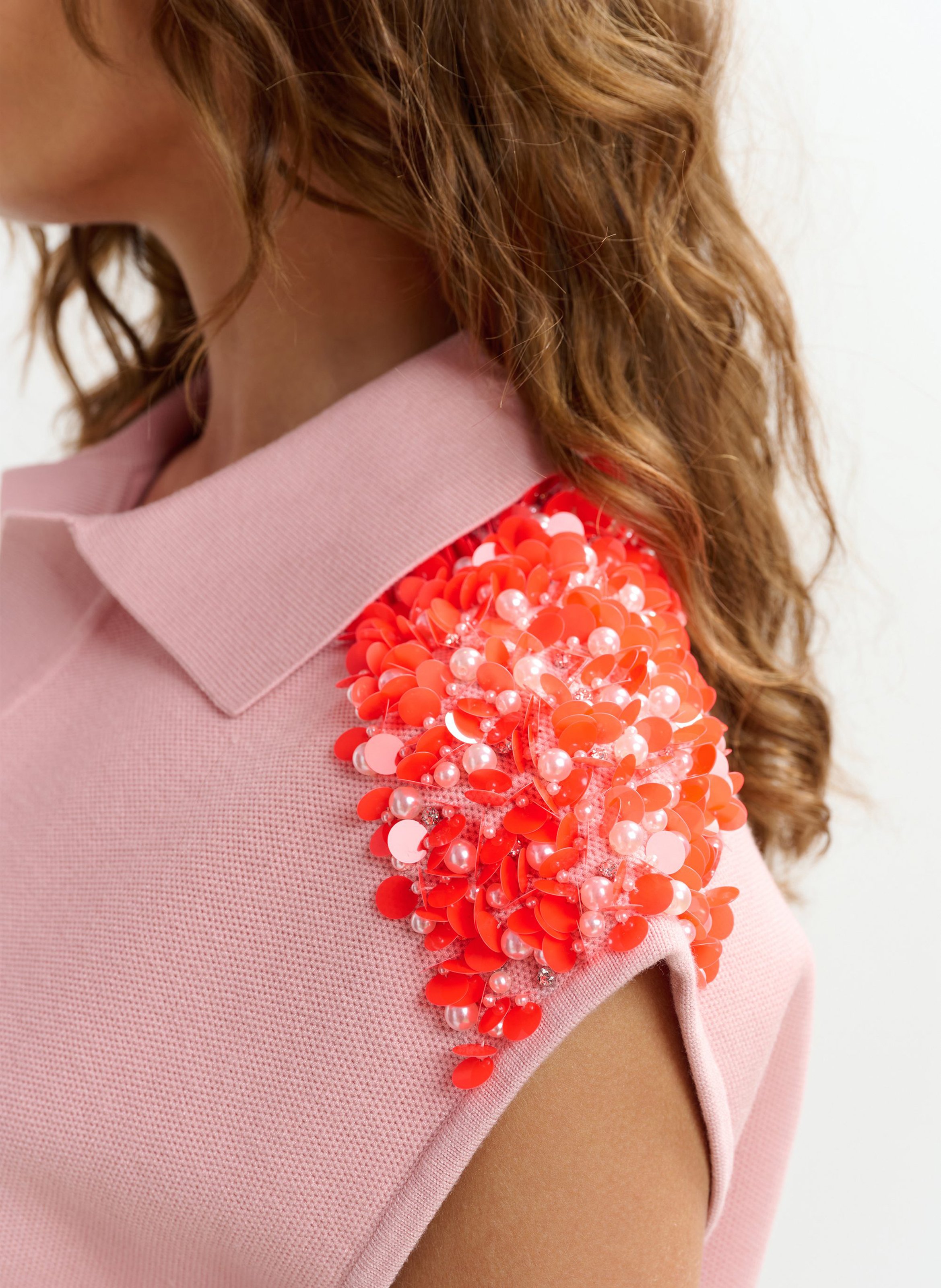 Top col polo joline ESSENTIEL ANTWERP Rose