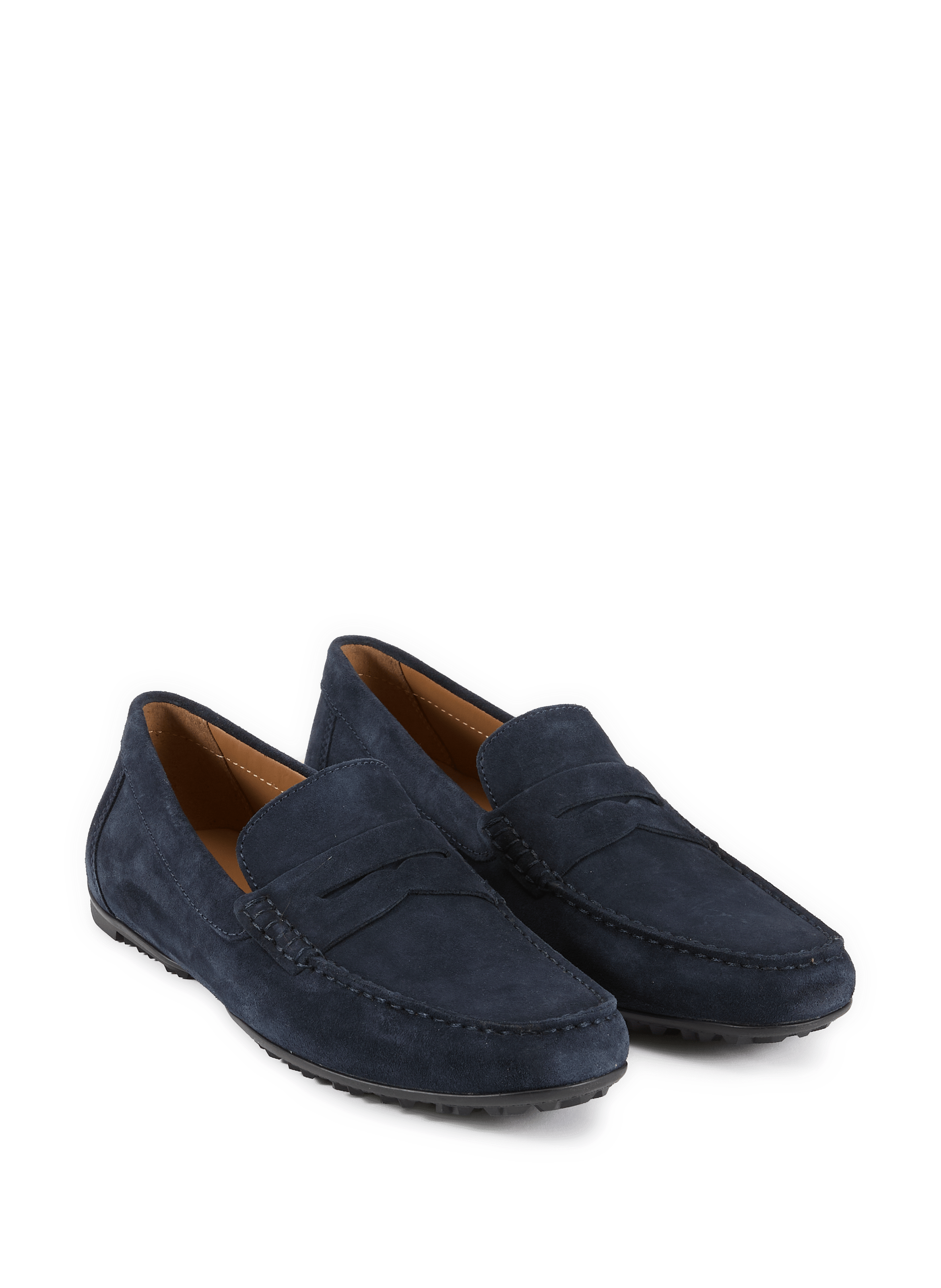 Kosmopolis suede leather moccasins GEOX Blue