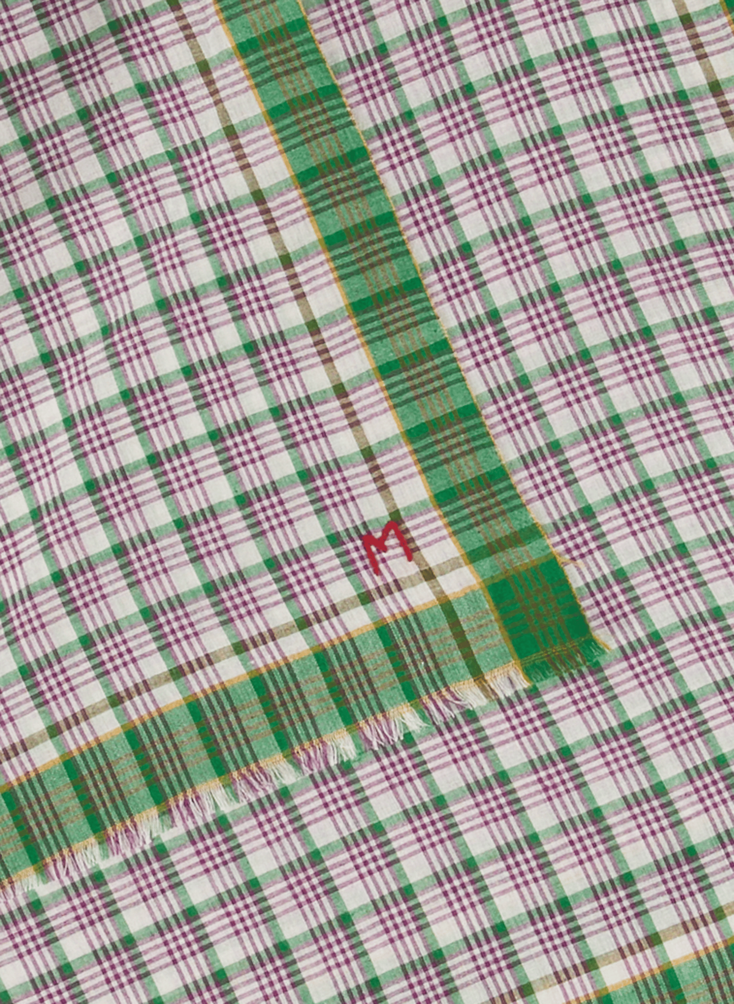 Foulard carré à carreaux en coton MOISMONT Multicolore