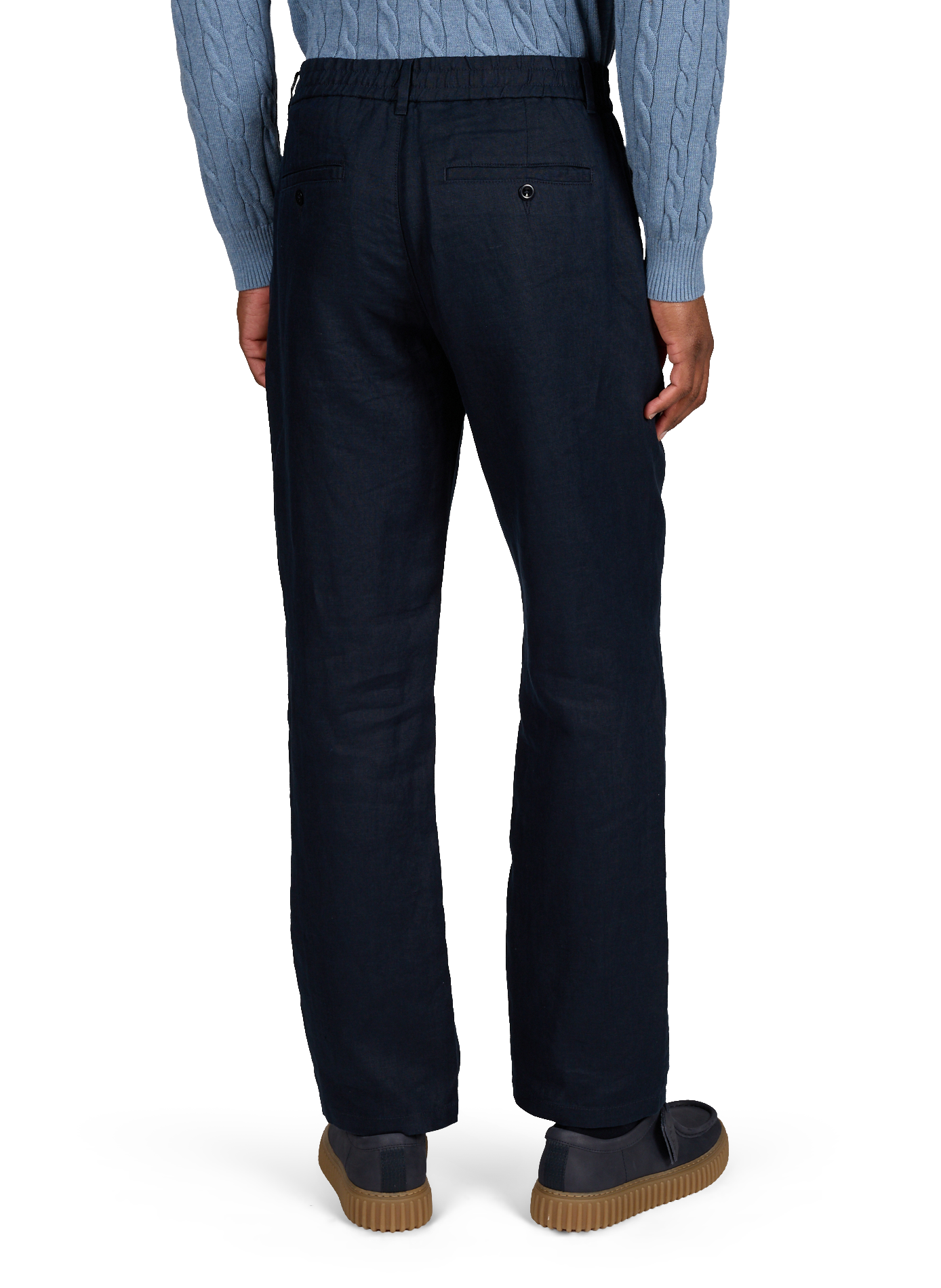 Pantalon droit en lin GANT Bleu