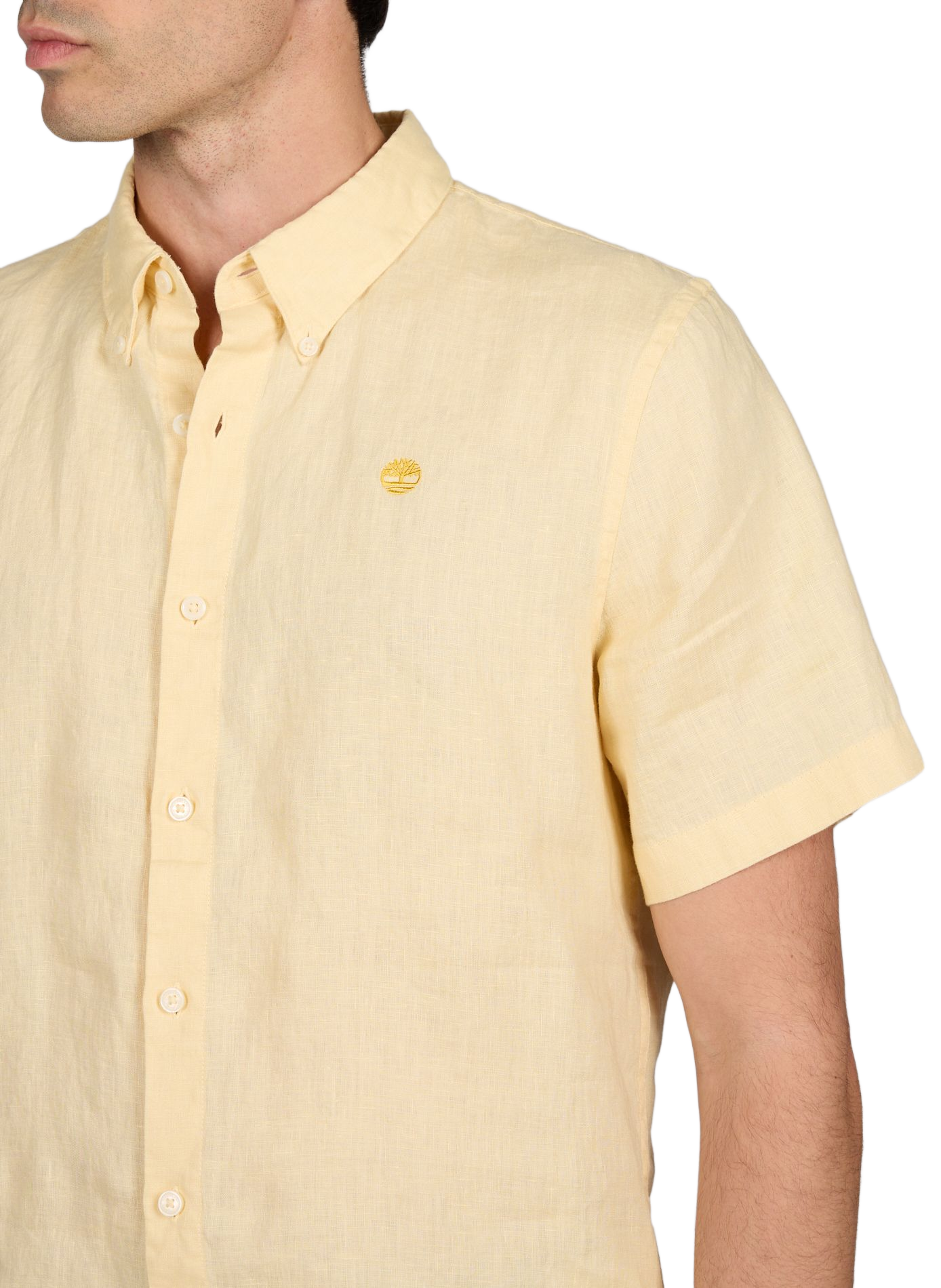 Chemise slim en lin TIMBERLAND Jaune