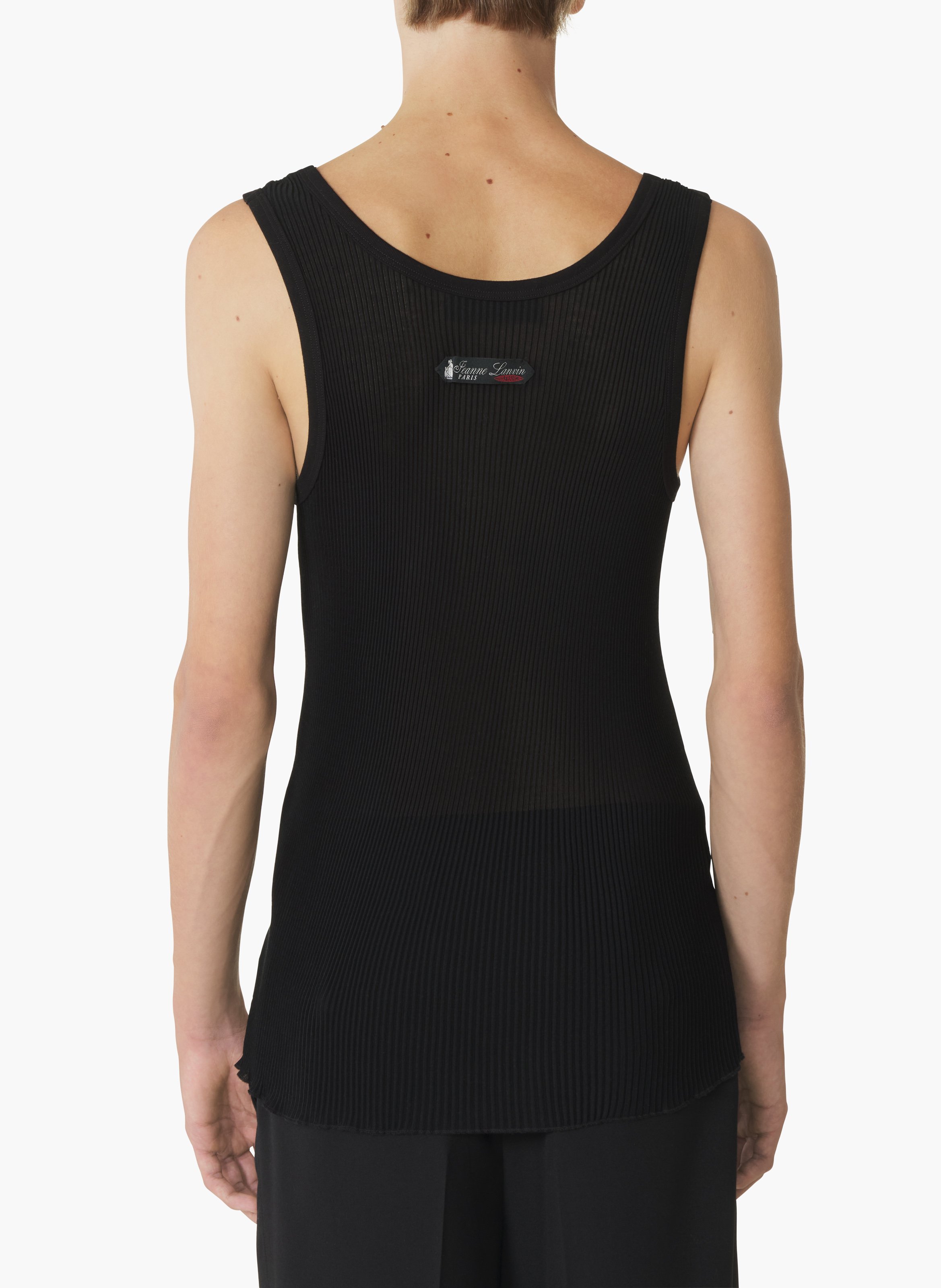 Débardeur en jersey plissé LANVIN Noir