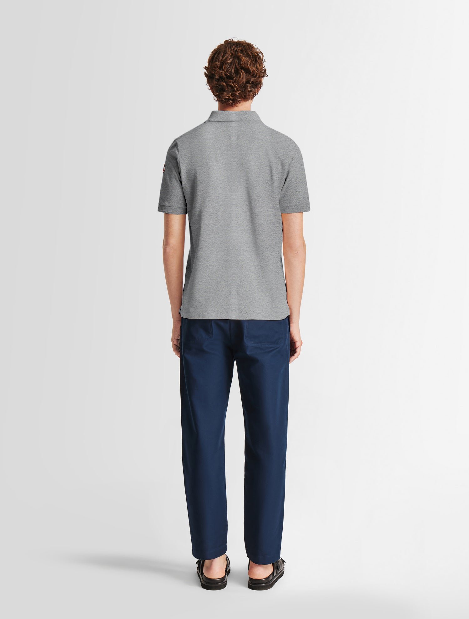 Polo manches courtes gabin col chemise coupe regular FUSALP Gris