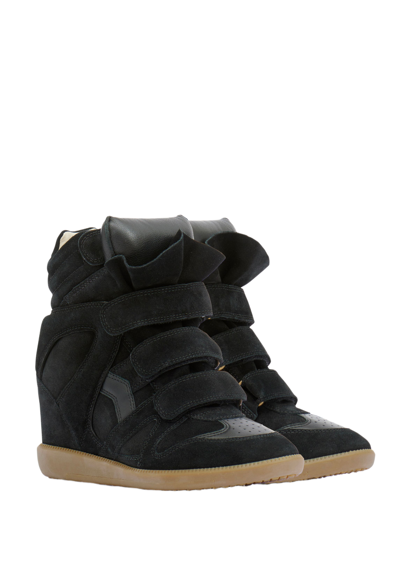 Beckett leather wedge sneakers ISABEL MARANT Black