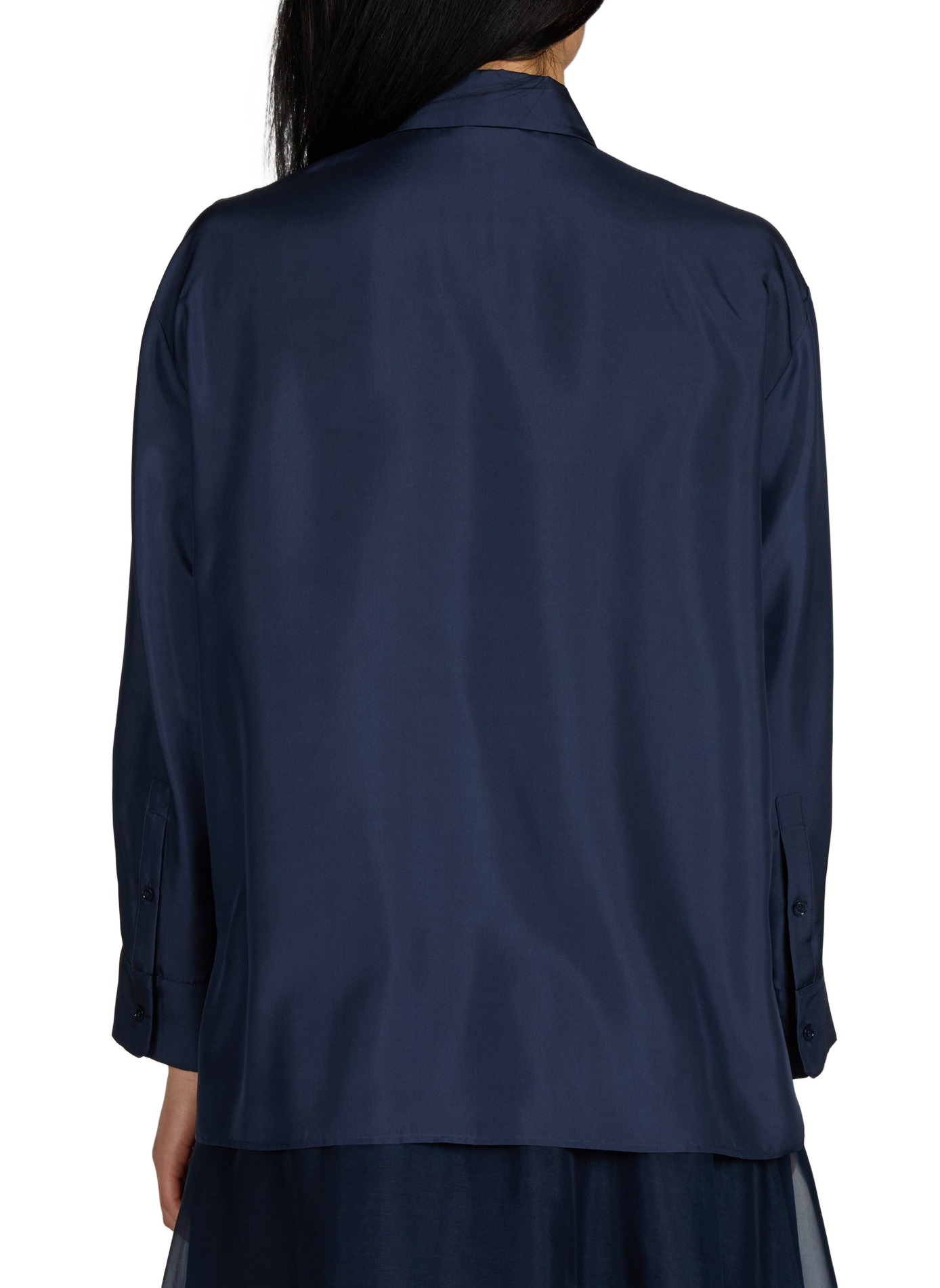 Straight silk habotai blouse MAX MARA WEEK END Blue