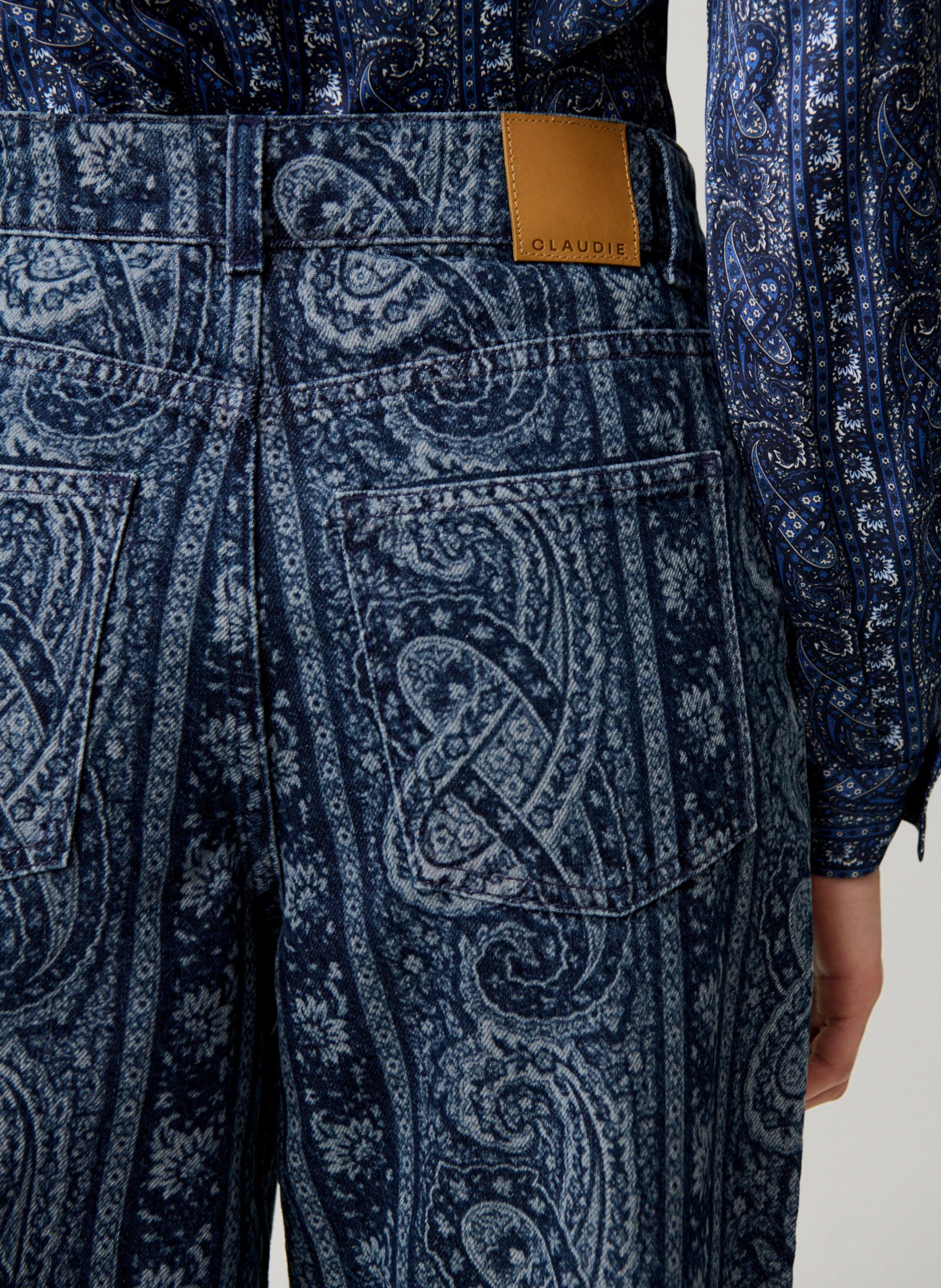 Jean droit en coton CLAUDIE PIERLOT Bleu