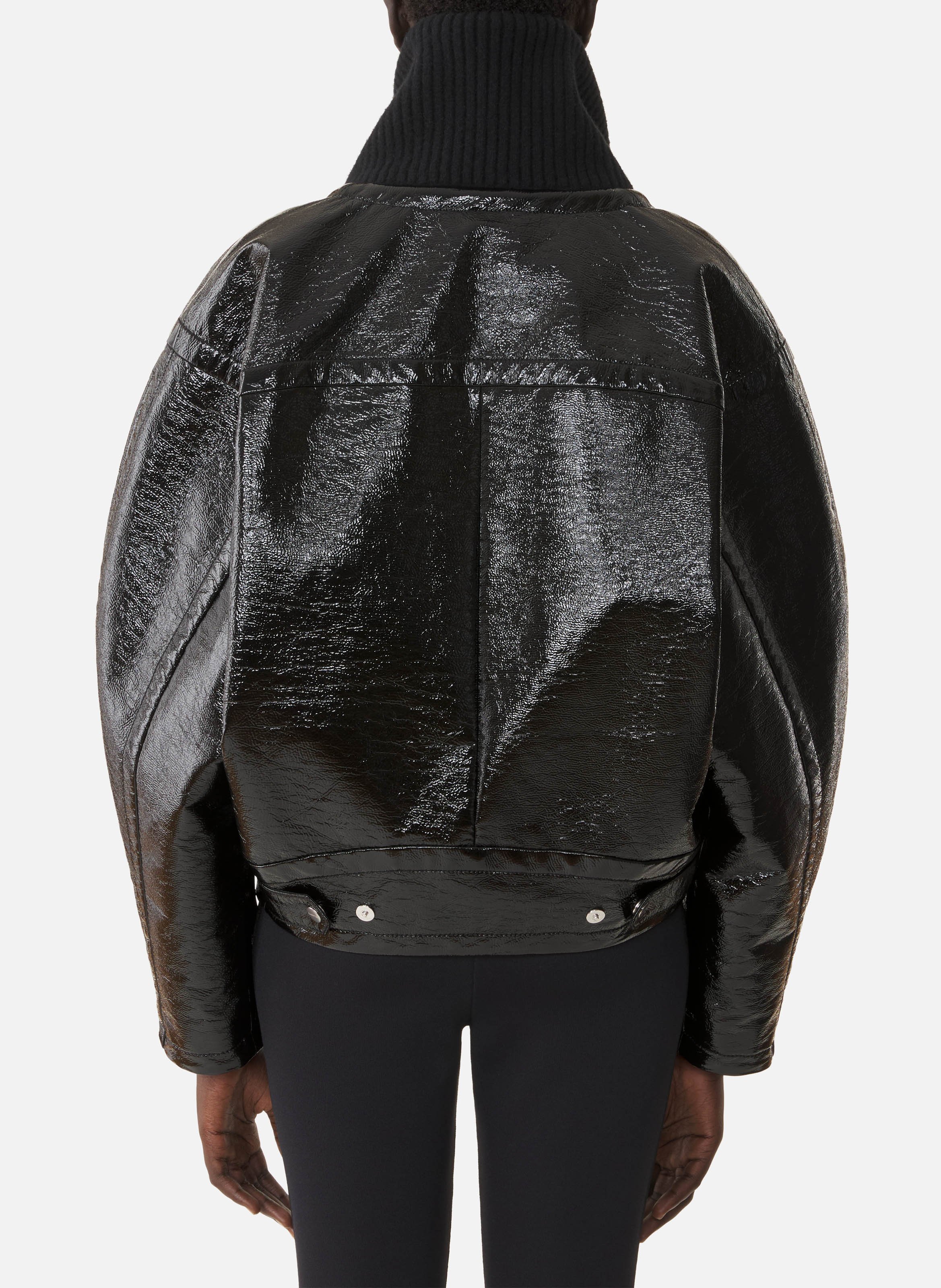 Manteau court en vinyle LANVIN Noir