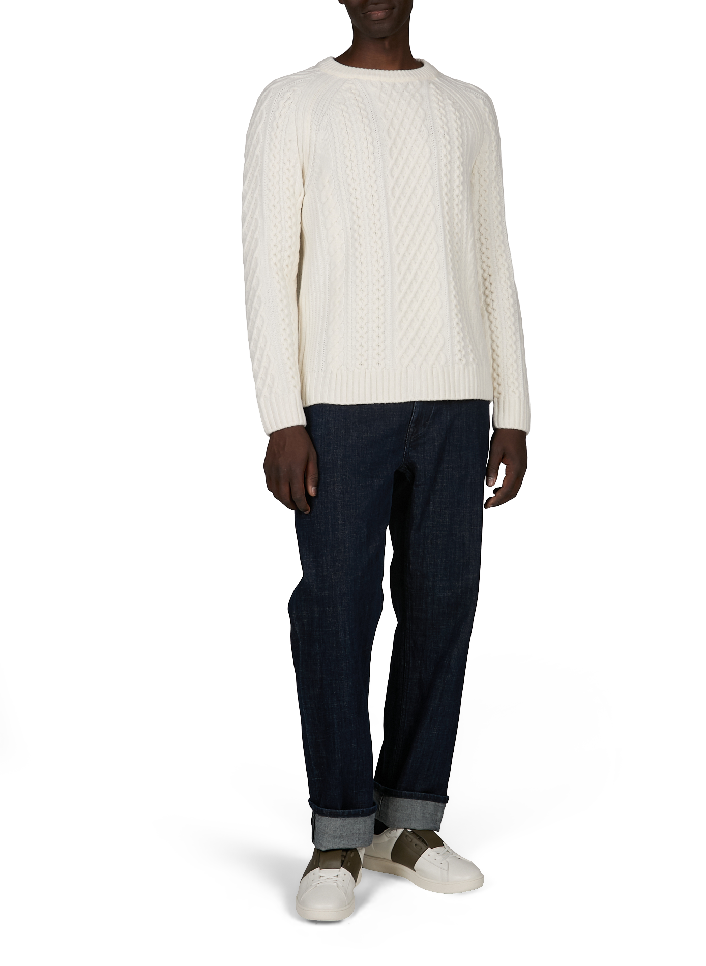 Round neck wool straight sweater CLOSED Beige