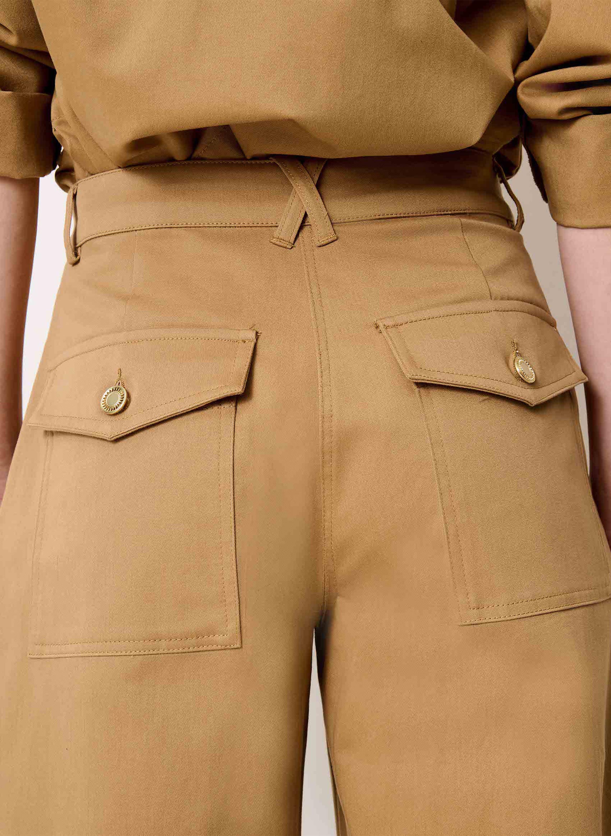 Pantalon arrondi taille haute milon SESSUN Beige