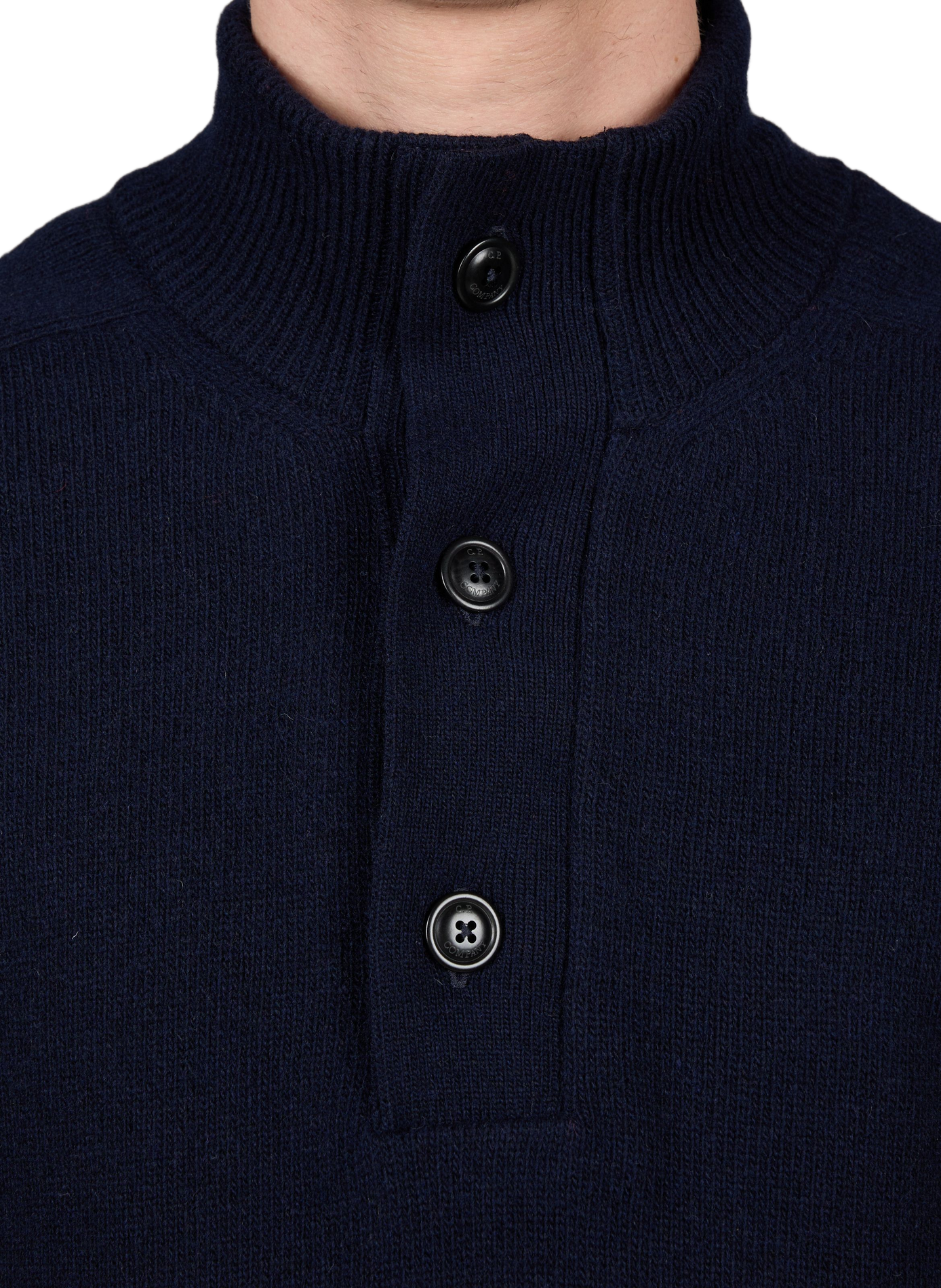 Sweatshirt droit en laine mélangé CP COMPANY Bleu
