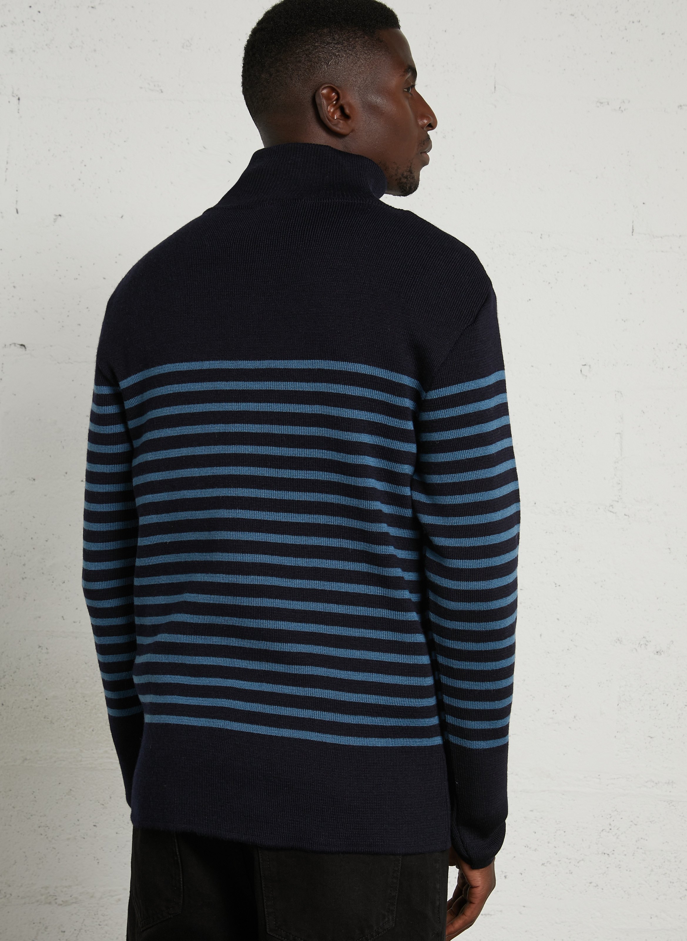 Pull marinière ajusté en laine ARMOR-LUX Bleu
