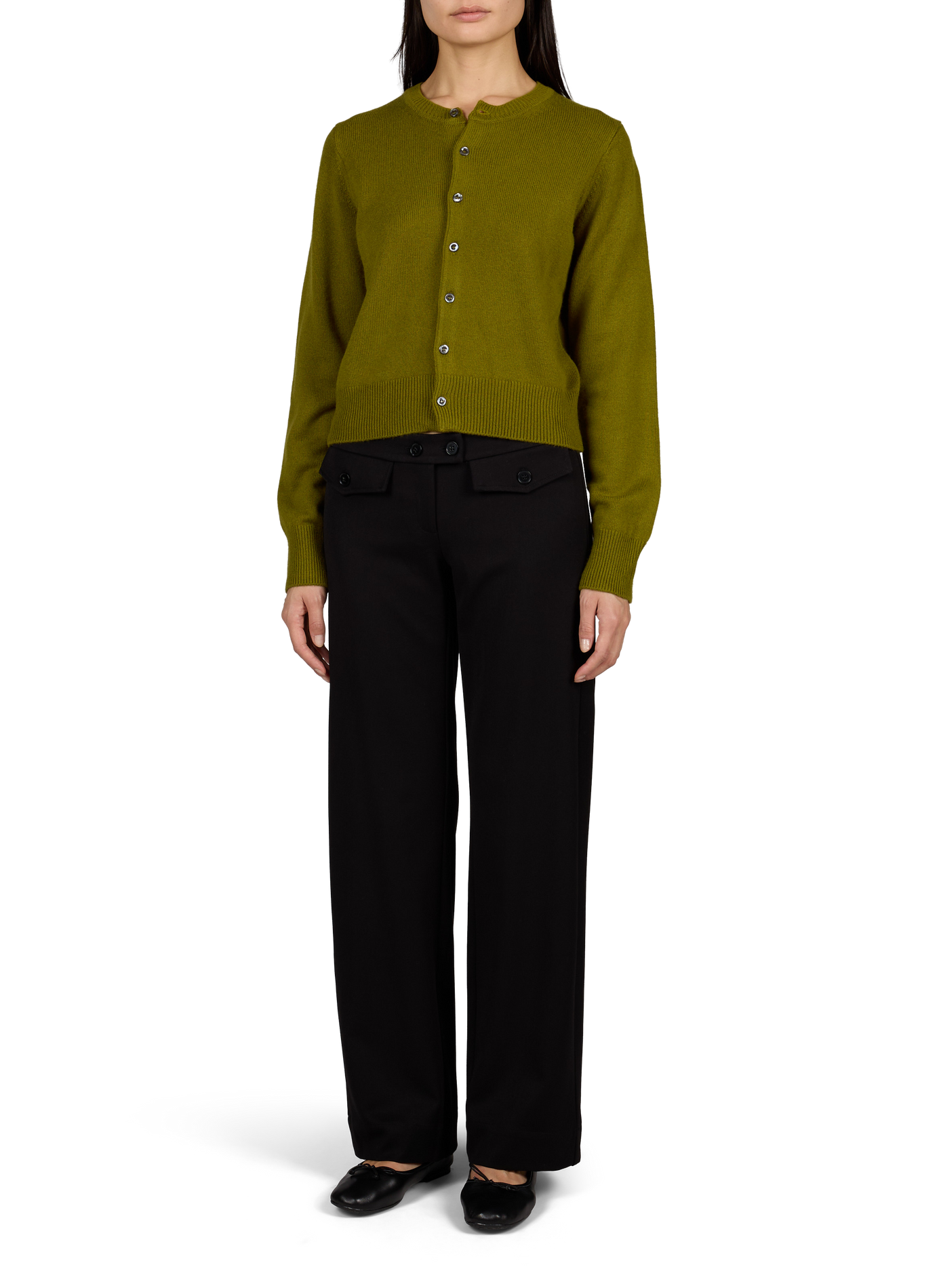 Wide leg Pili trousers in solid color GIMAGUAS Black