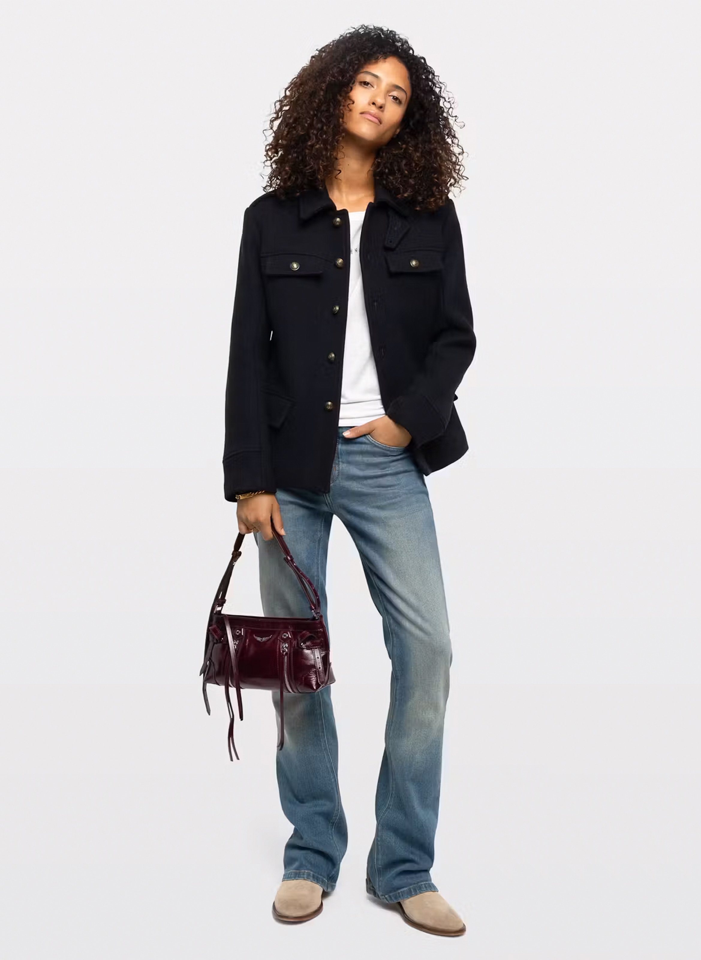 Veste col classique en laine mélangée veram ZADIG&VOLTAIRE Bleu