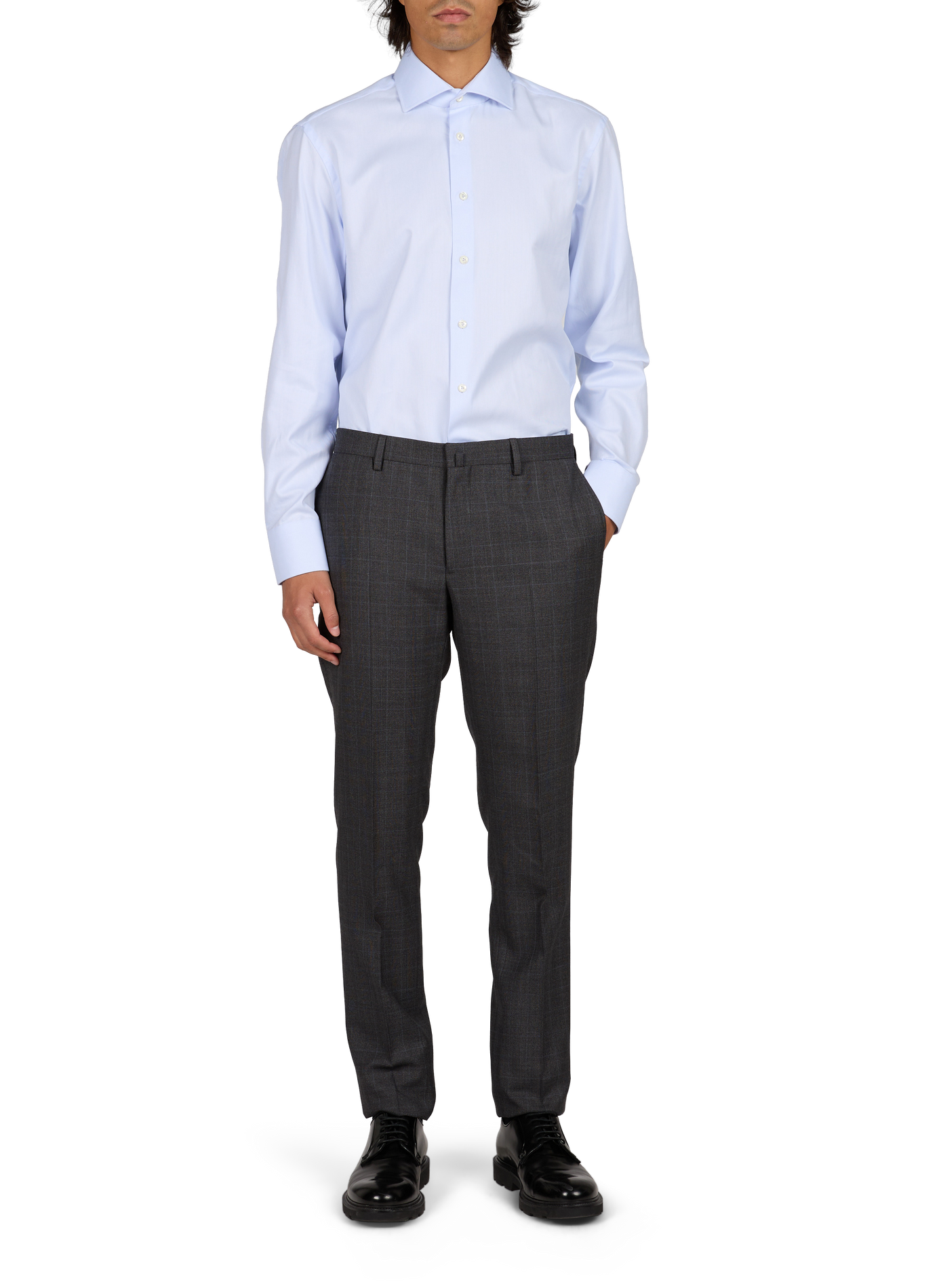 Chemise slim à motif en coton VAN LAACK Bleu