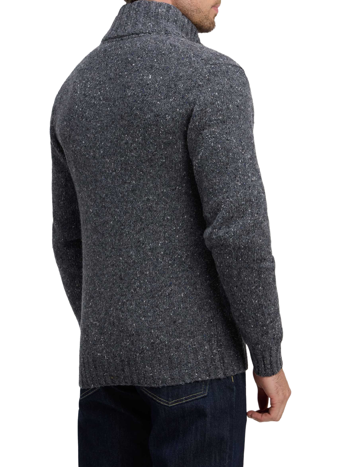 Straight-fit cardigan in a wool blend EDEN PARK Grey