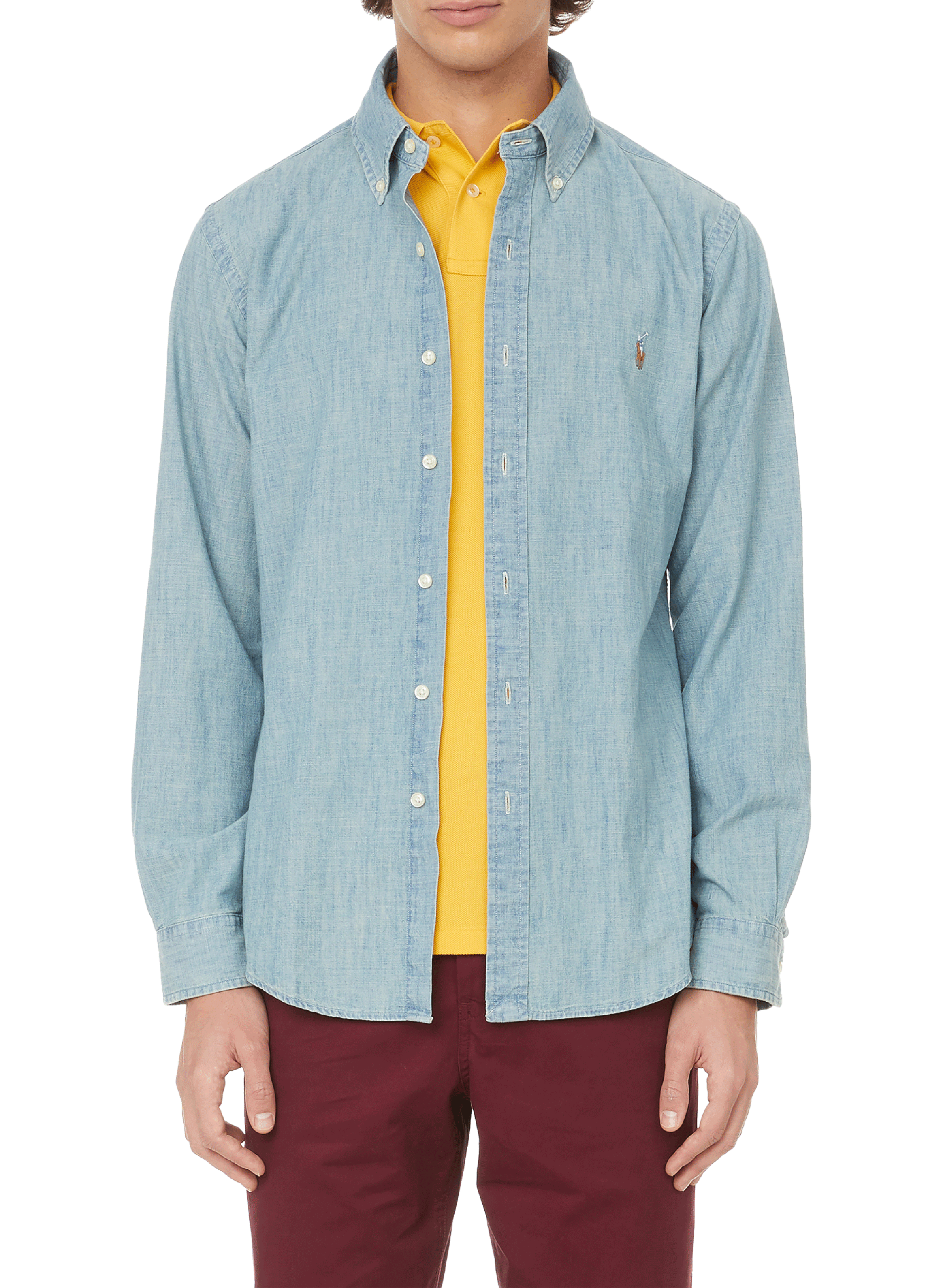Slim Fit Hemd aus Chambray POLO RALPH LAUREN Blau