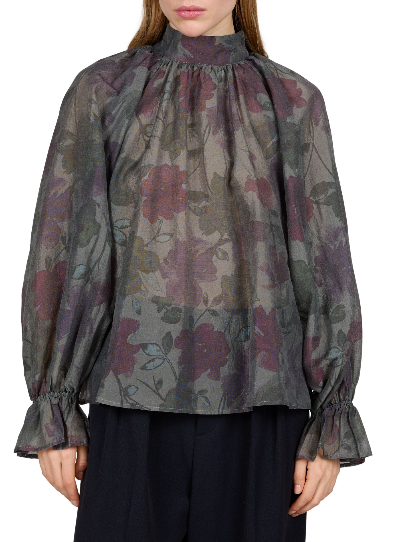 Jaquelina loose-fit printed blouse MSCH Multicolour