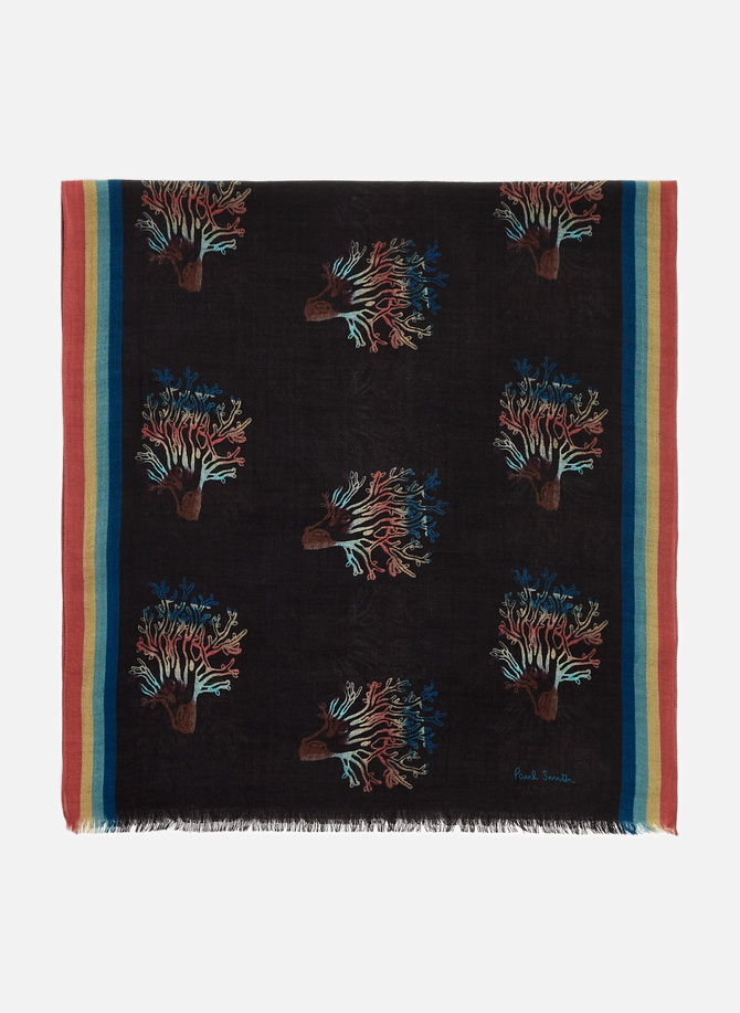 Tree-print wool scarf PAUL SMITH