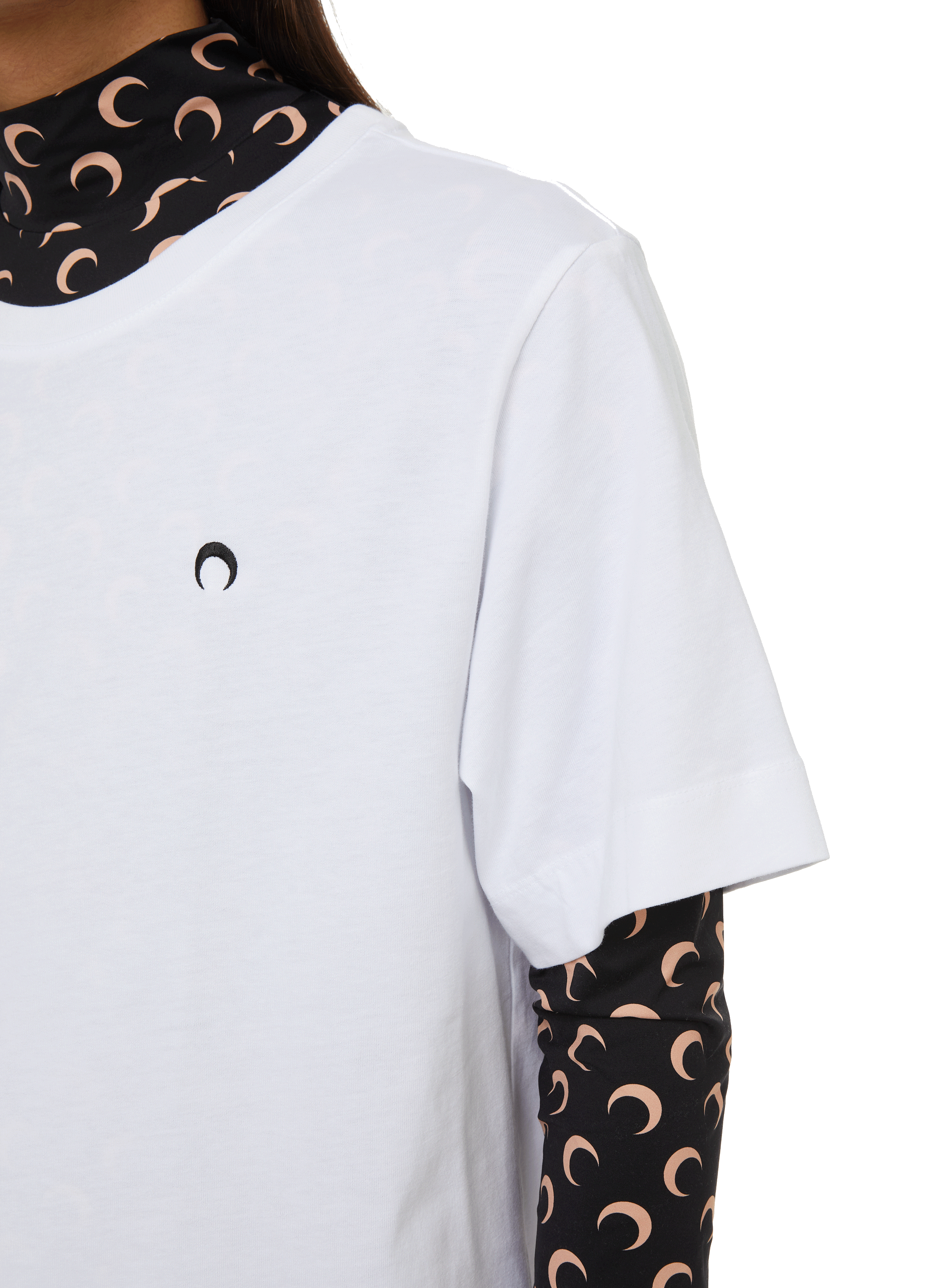 Round-neck cotton T-shirt MARINE SERRE White