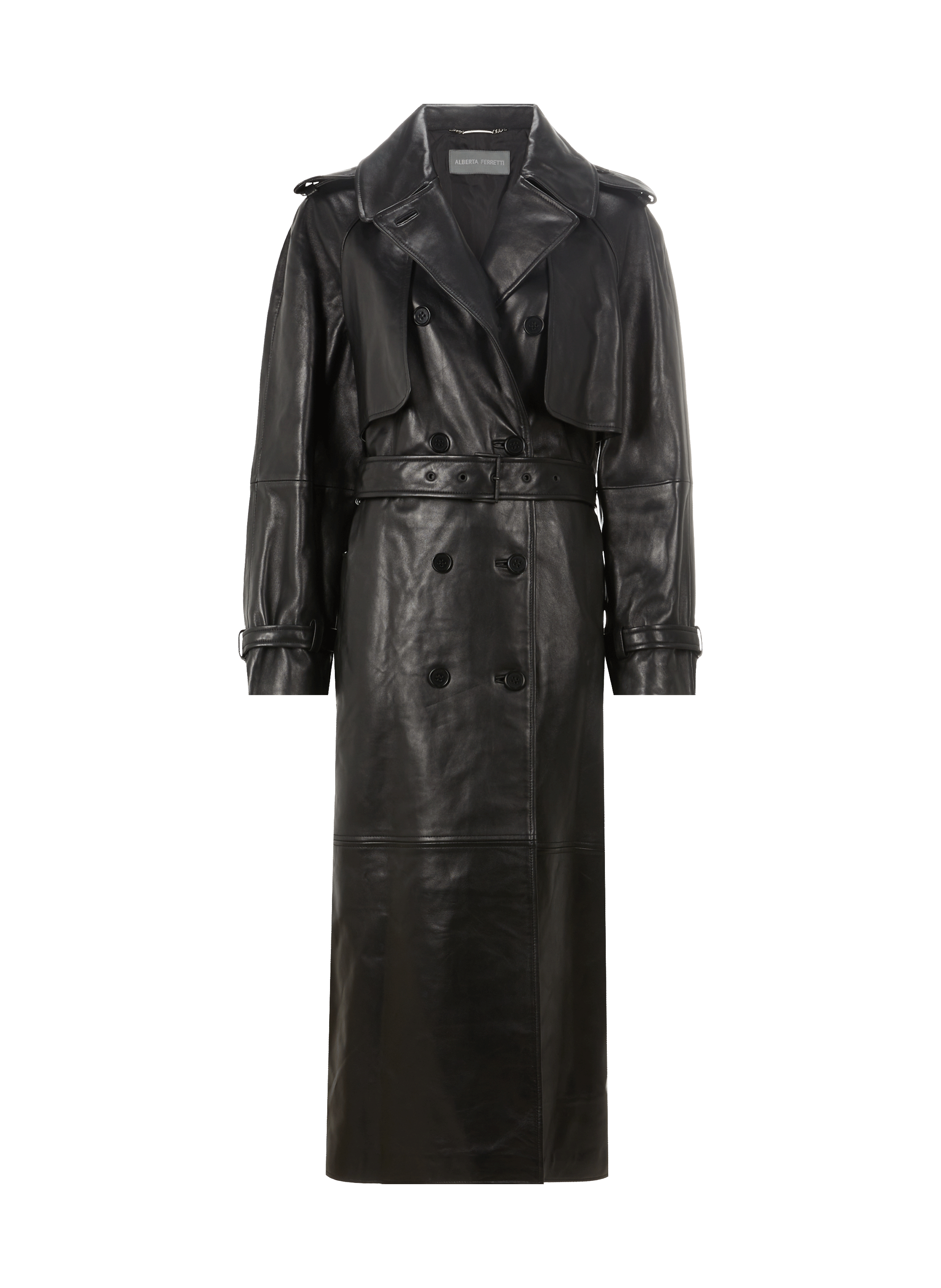ALBERTA FERRETTI Trench en cuir Noir