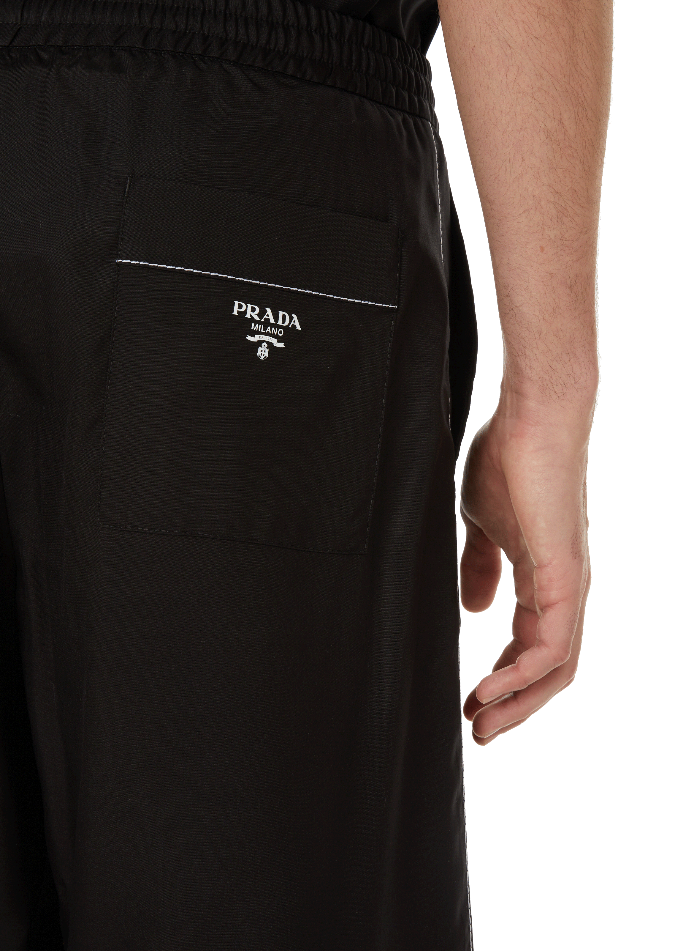 Short en soie PRADA Noir