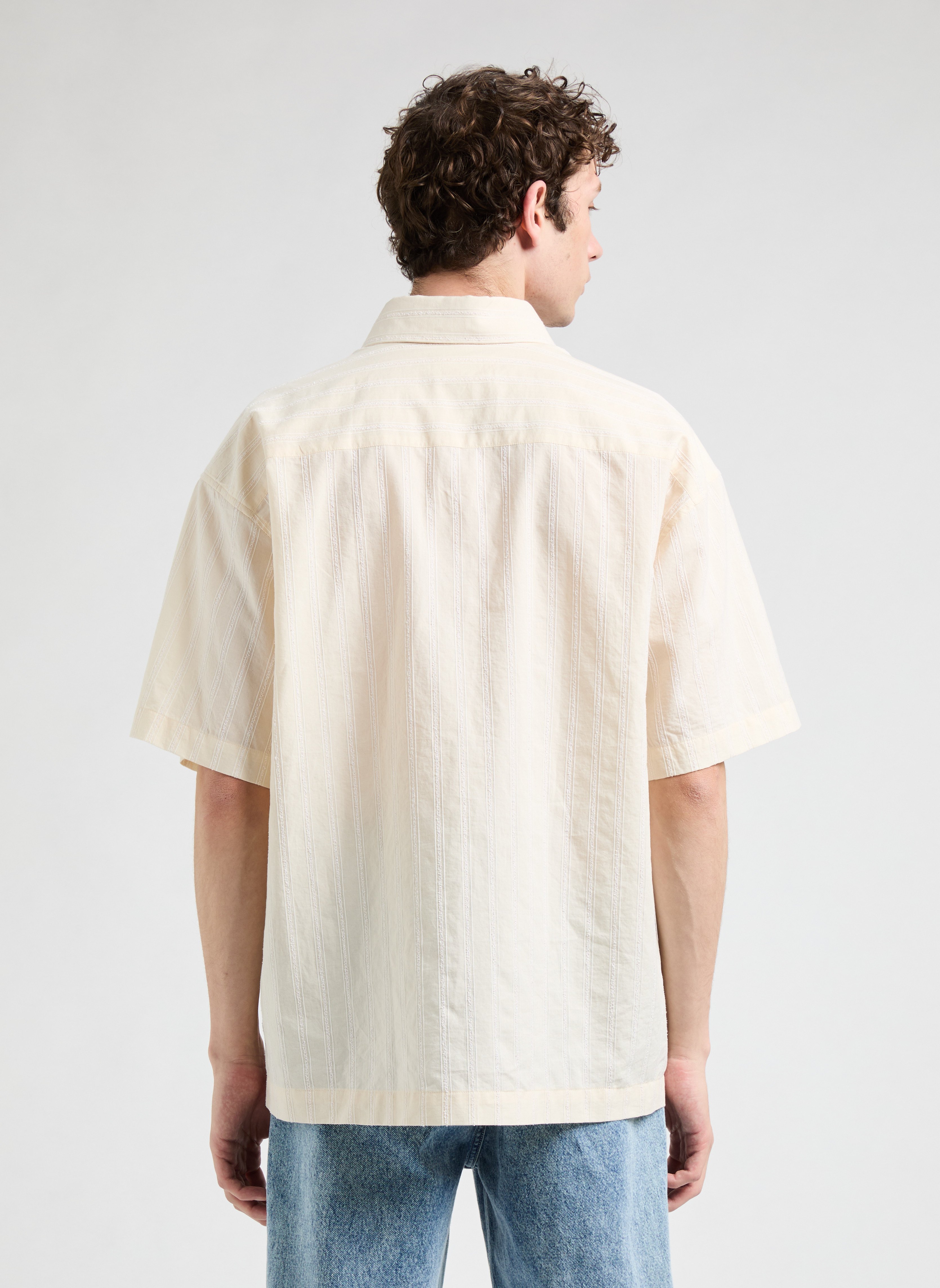 Shirt FIBER in cotton SAISON 1865 Beige