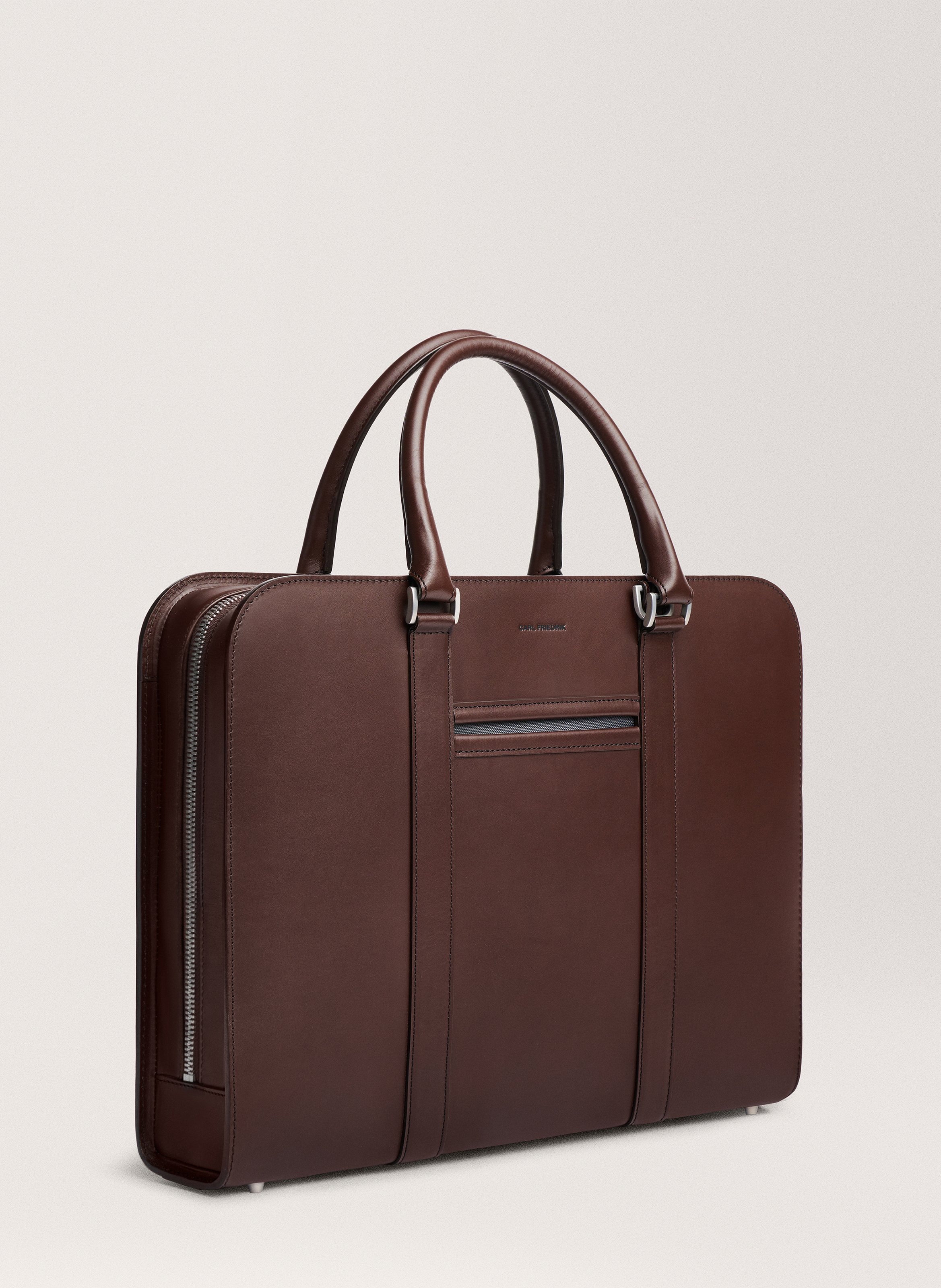 Porte-documents 'Palissy Briefcase' en cuir vachetta CARL FRIEDRIK Marron