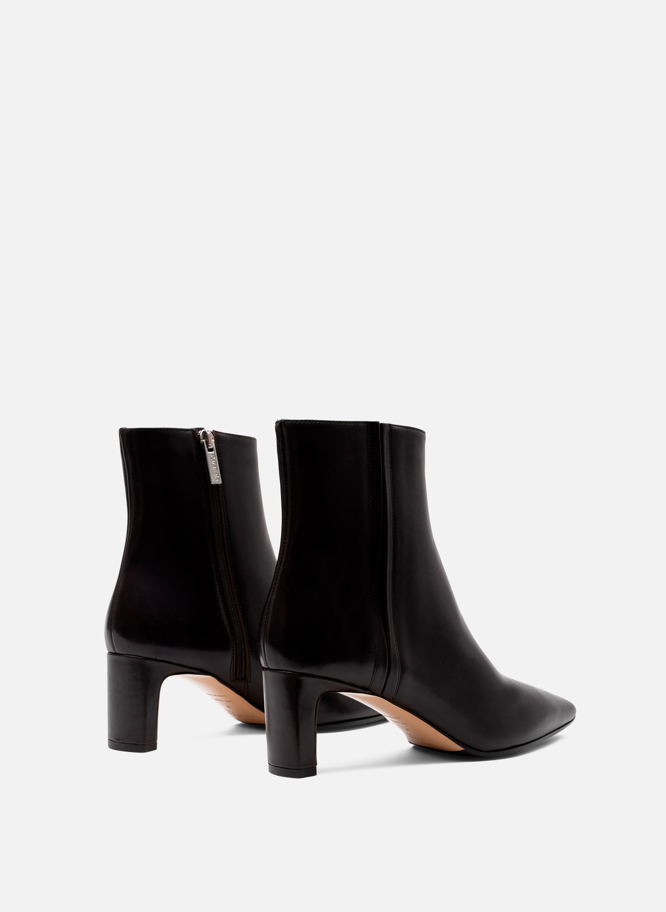 Bottines elena en veau lisse PARALLELE Marron