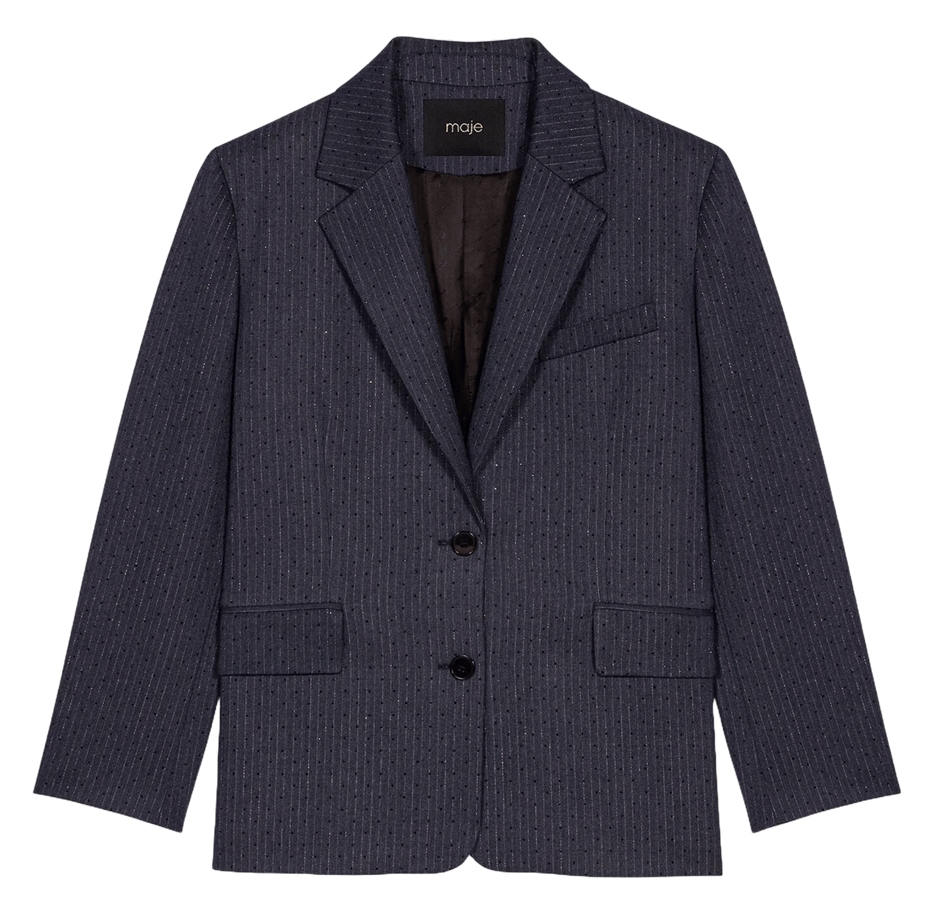 Veste de tailleur à rayures MAJE Bleu