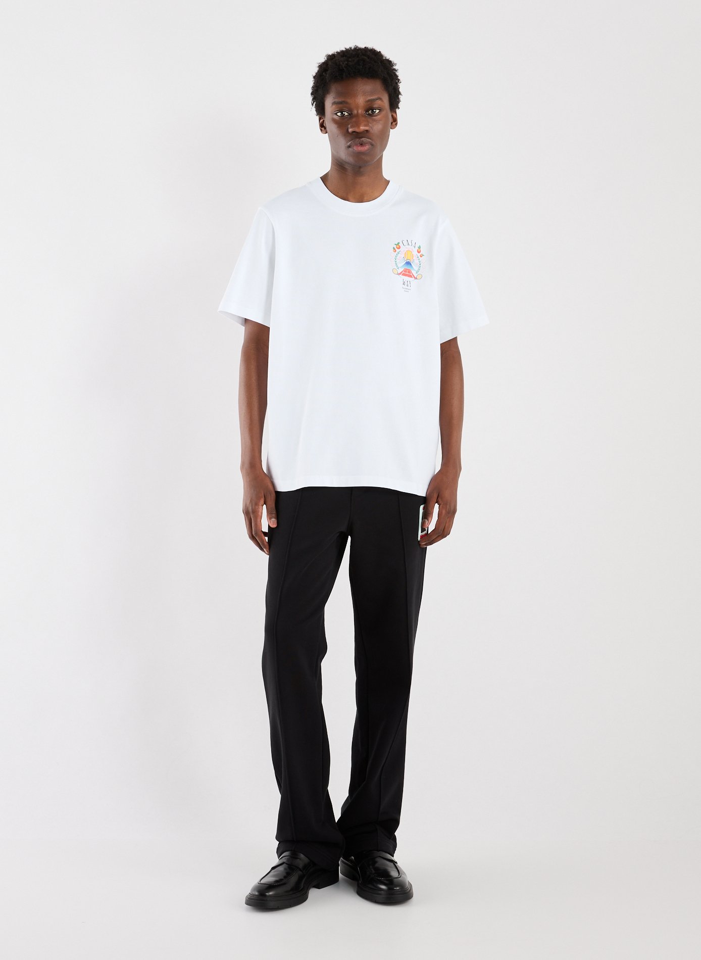 Cotton T-shirt Casa Way Mountain CASABLANCA PARIS White