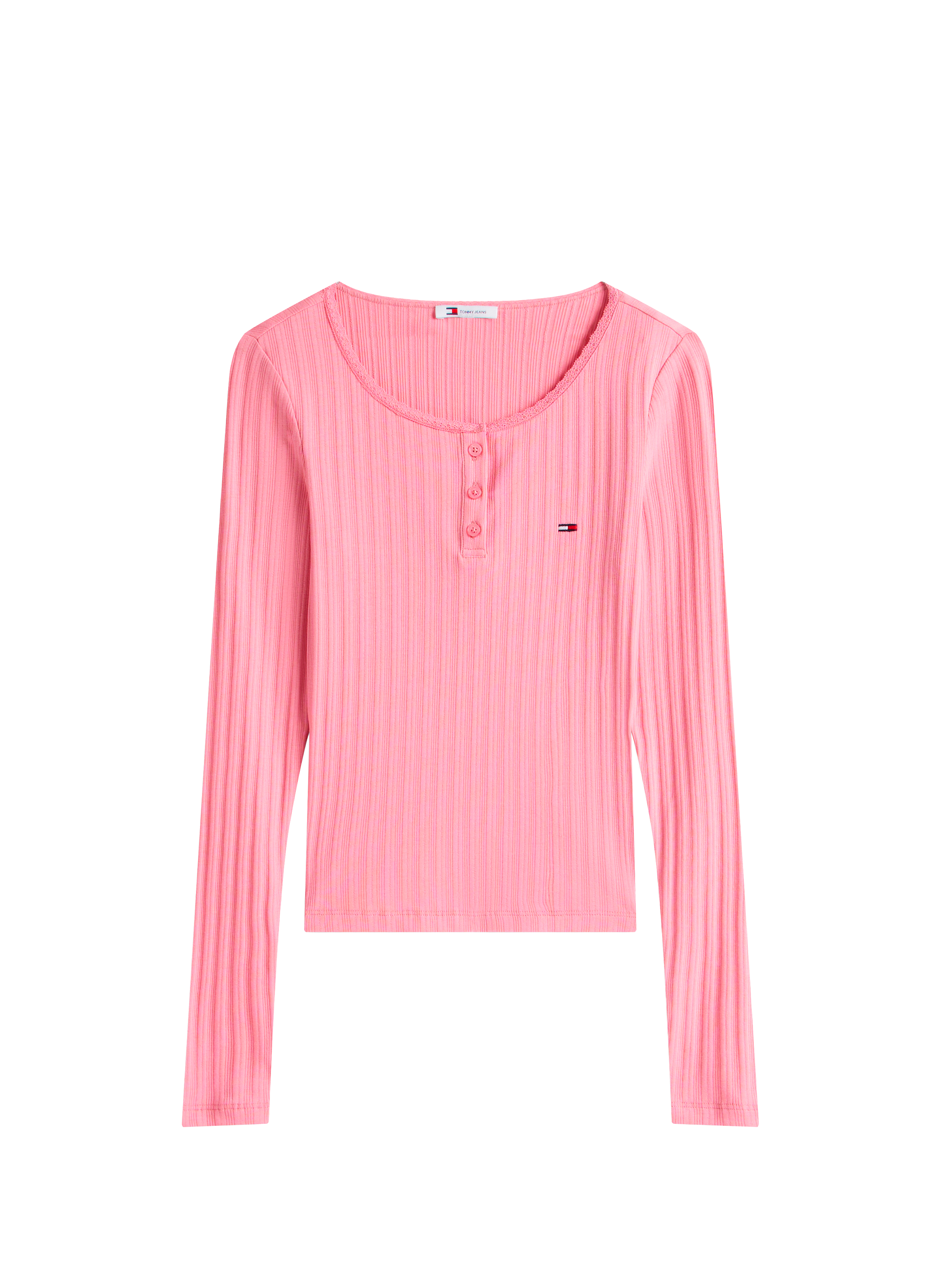 Fitted logo T-shirt TOMMY HILFIGER Pink