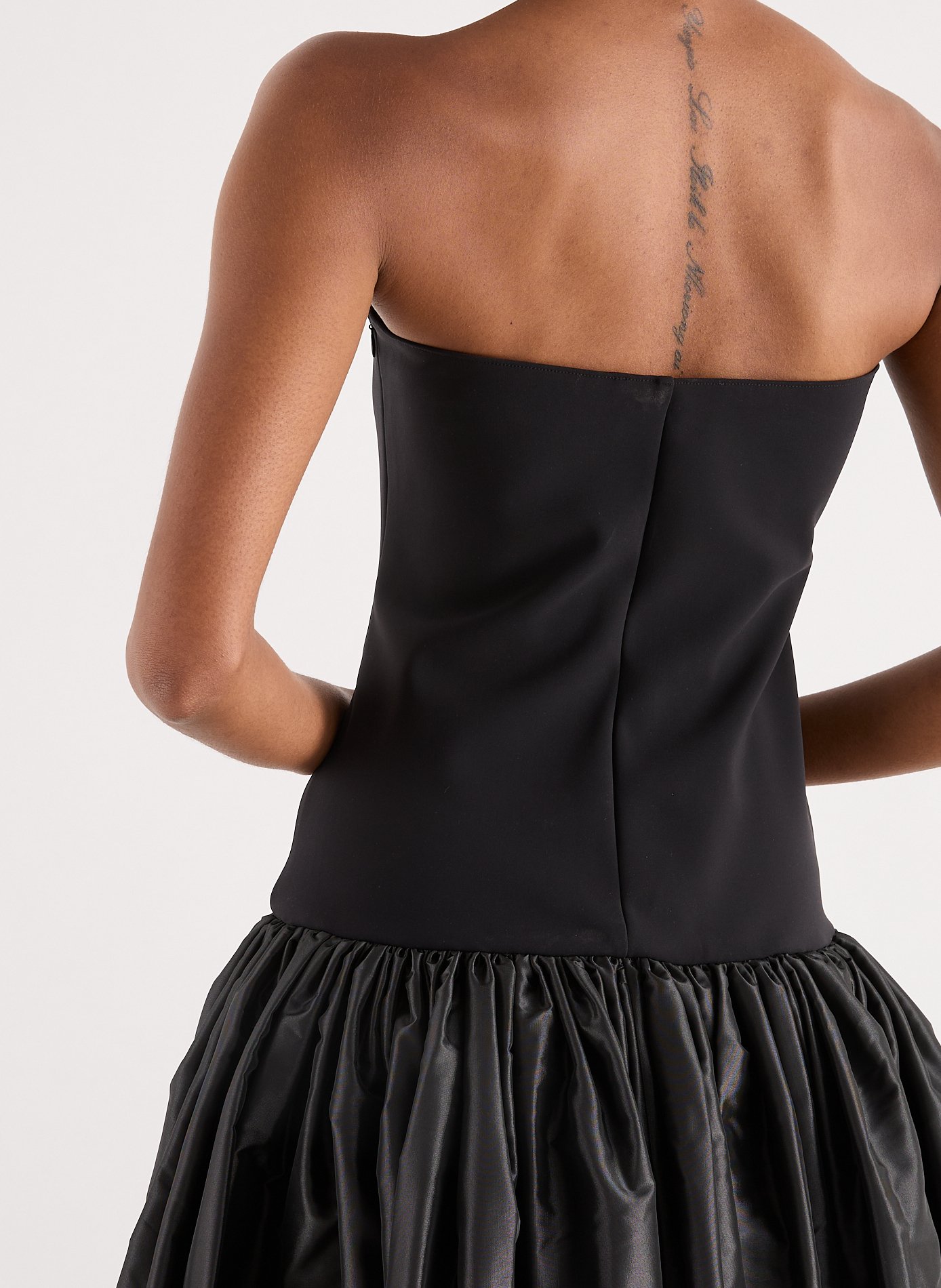 Flared two-material dress COPERNI Black