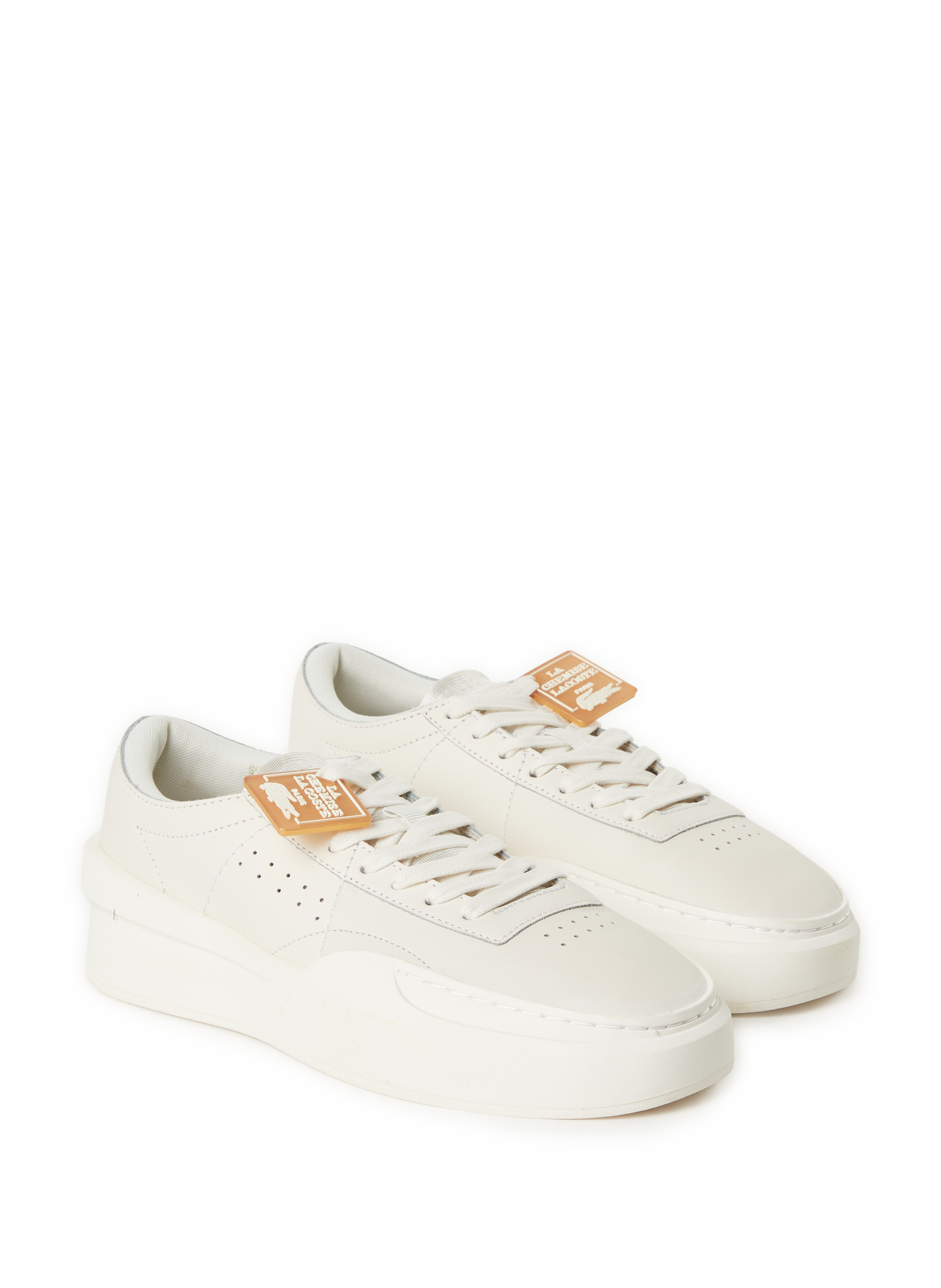 Sneakers Aura Club en cuir LACOSTE Beige