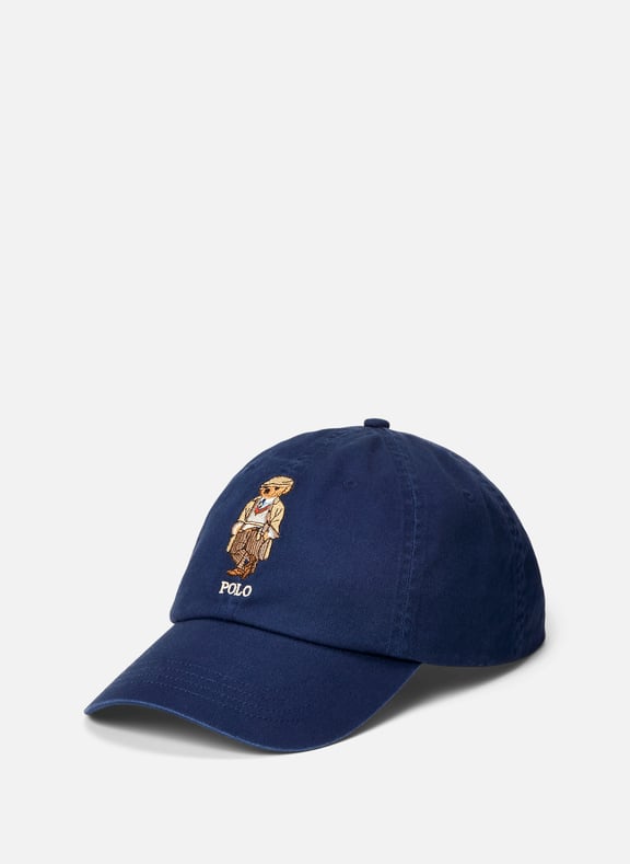 Casquette brodée en coton Bleu by POLO RALPH LAUREN POLO RALPH LAUREN Casquette brodée en coton Bleu