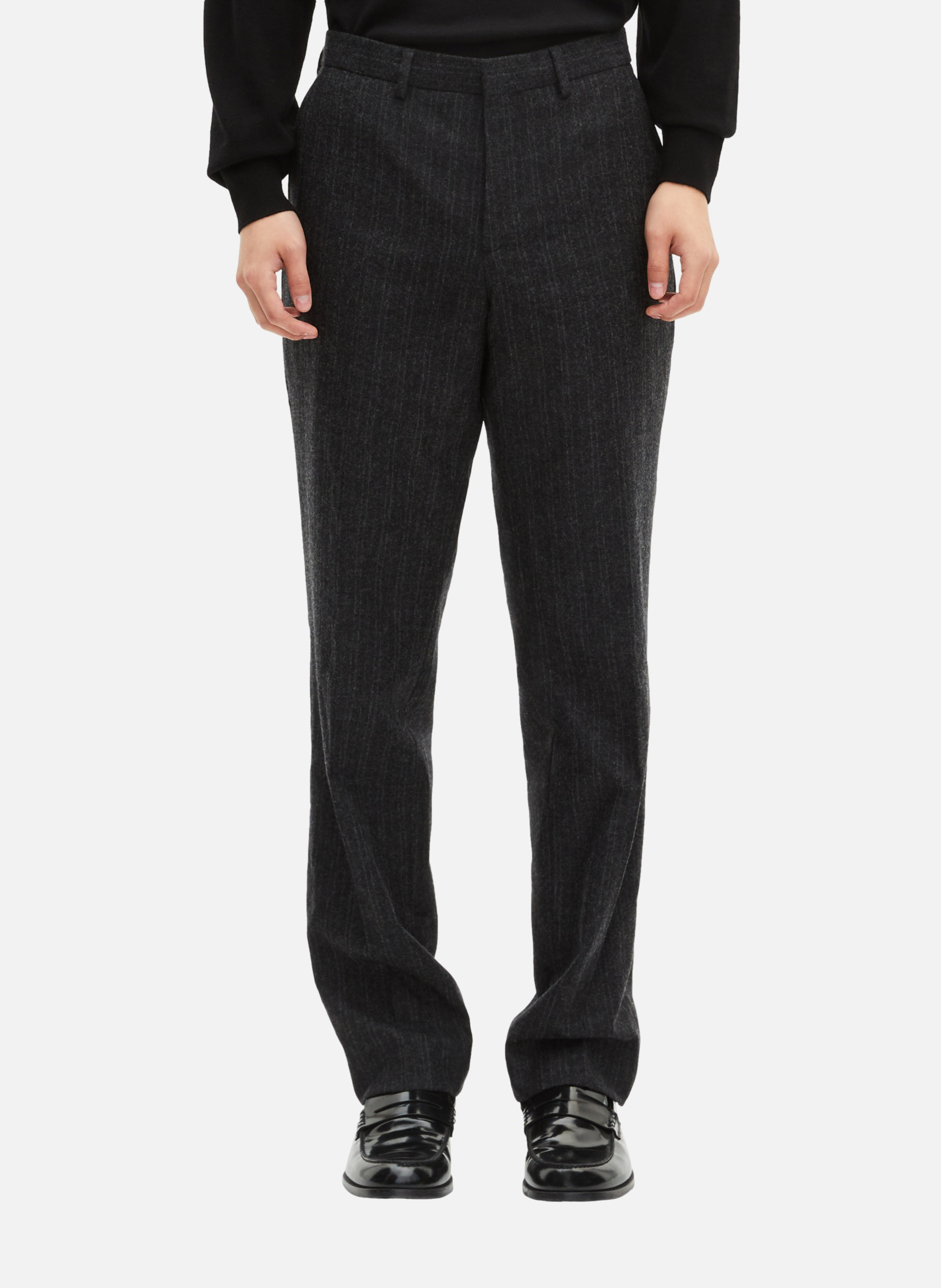 Pantalon de costume droit à fines rayures THE KOOPLES Gris
