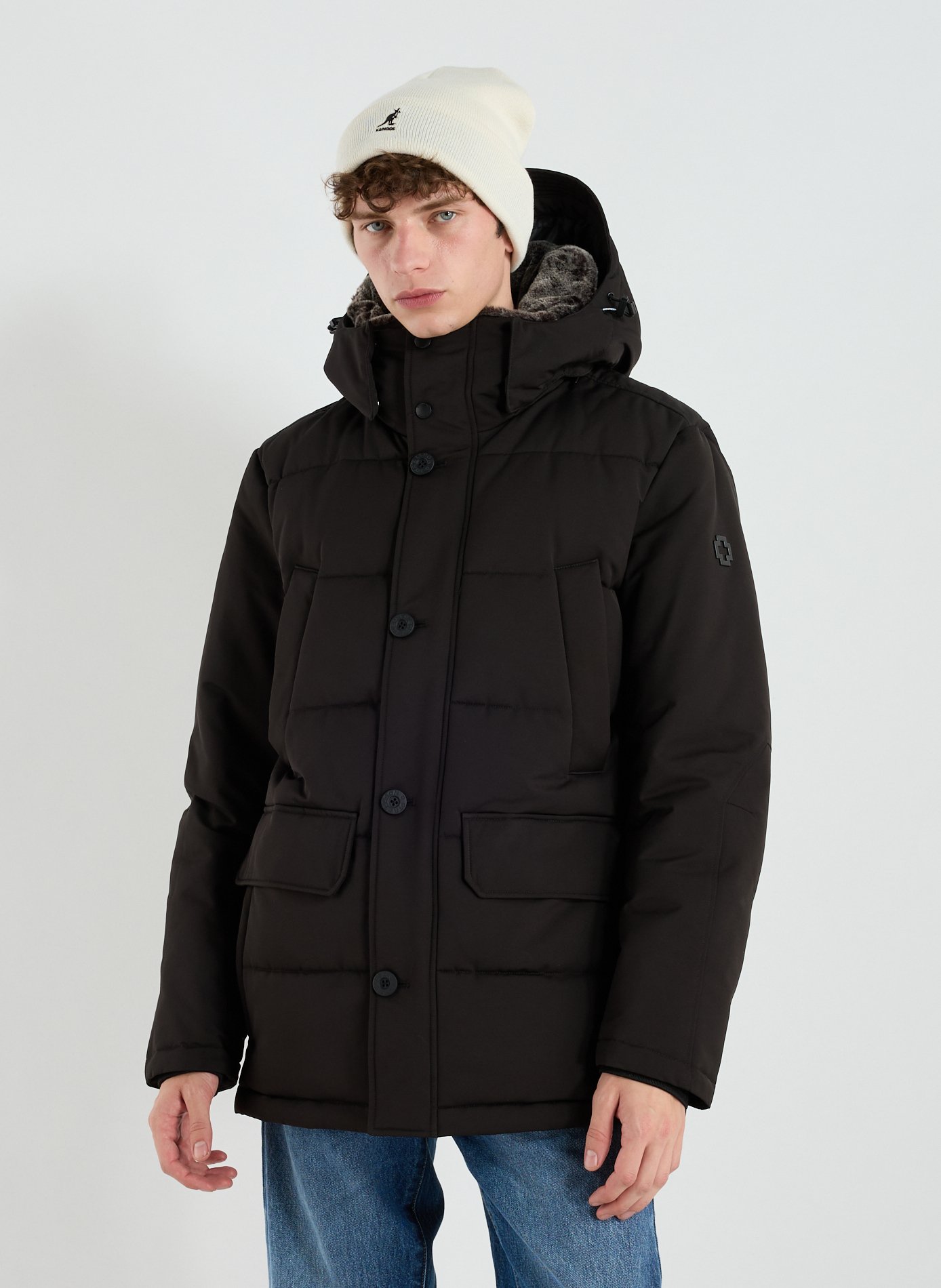 STRELLSON Parka droite à capuche Noir