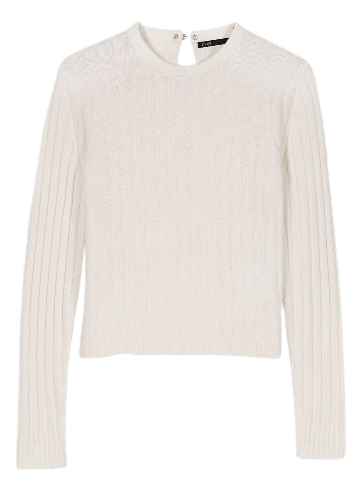 Pull col claudine en laine mélangée MAJE Beige