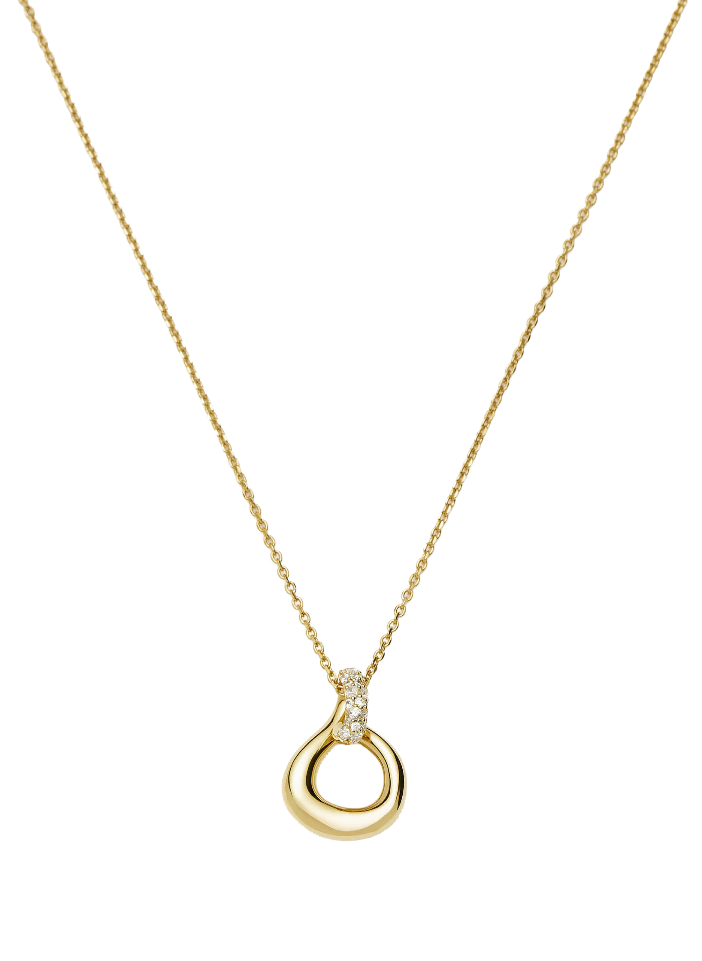 Collier Molten Snow avec pendentif arrondi en laiton et plaqué or mélangé MISSOMA Doré