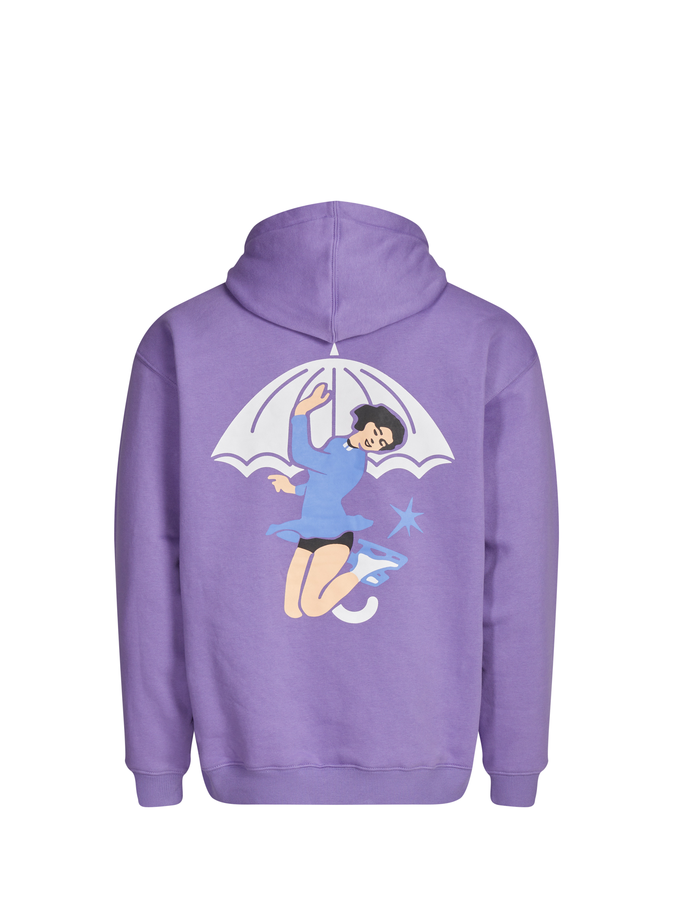 Oversized hooded sweatshirt in mixed cotton HELAS CAPS Purple
