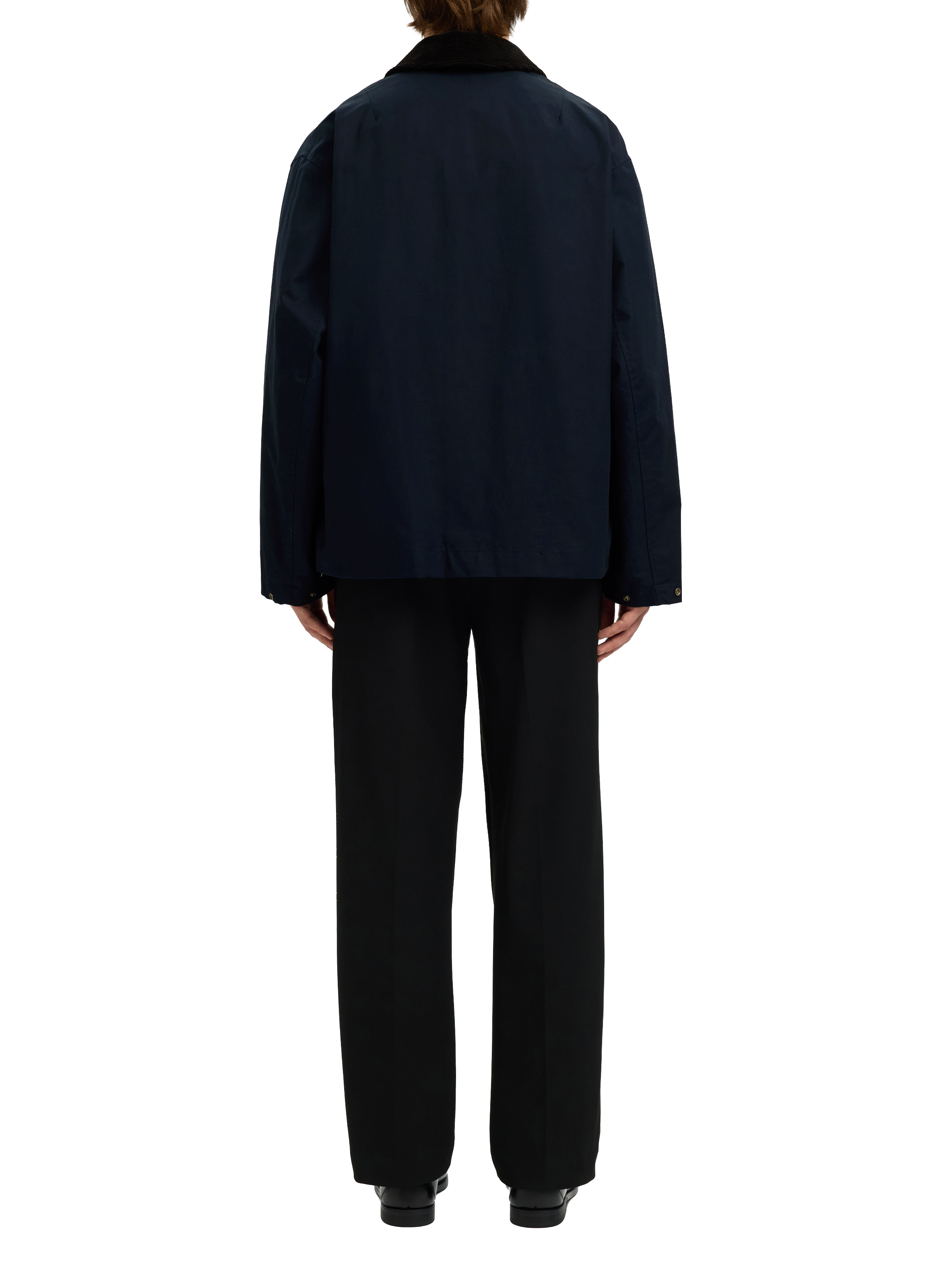 Blouson à col côtelé en coton SELECTED Bleu