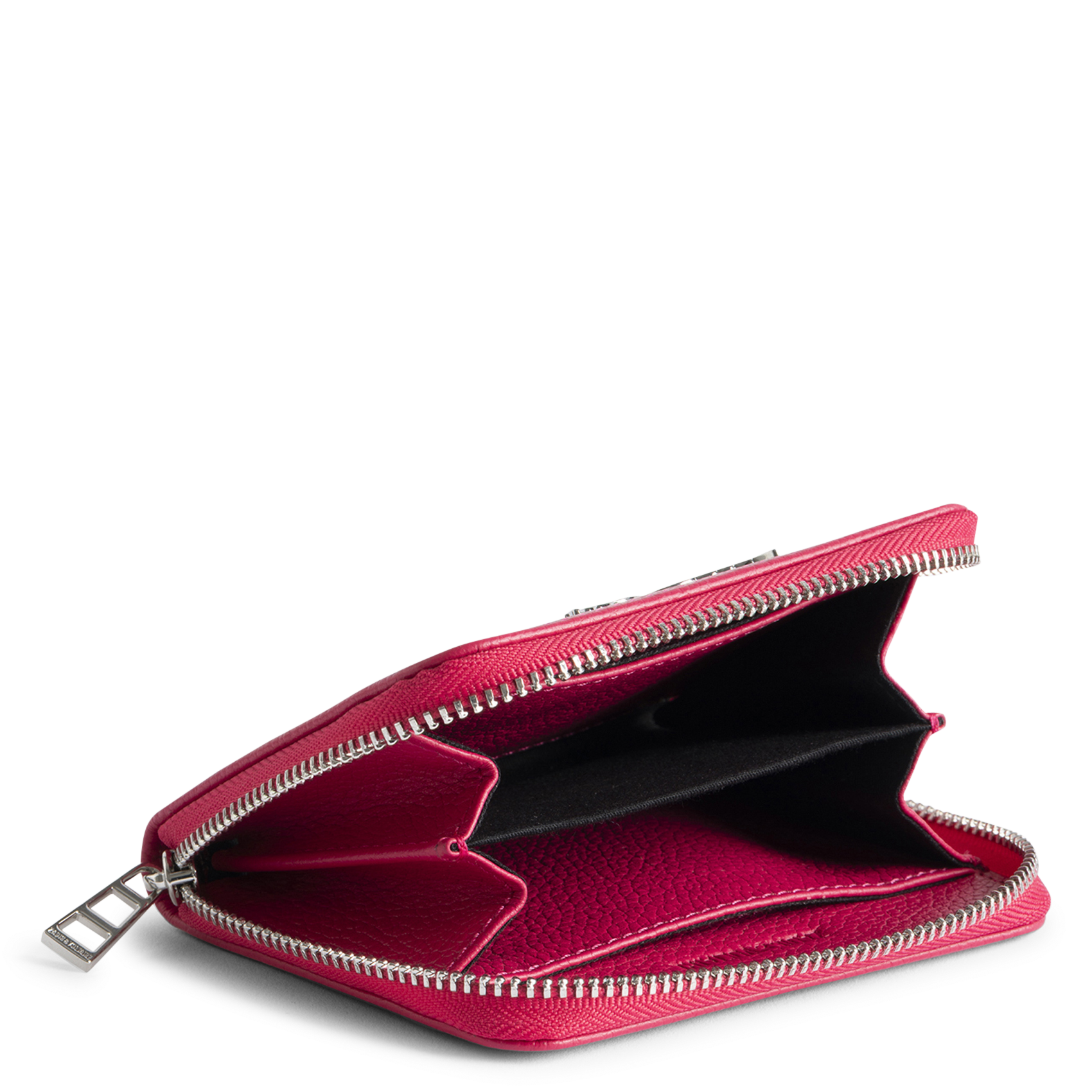 Portefeuille en cuir mini zv ZADIG&VOLTAIRE Rose