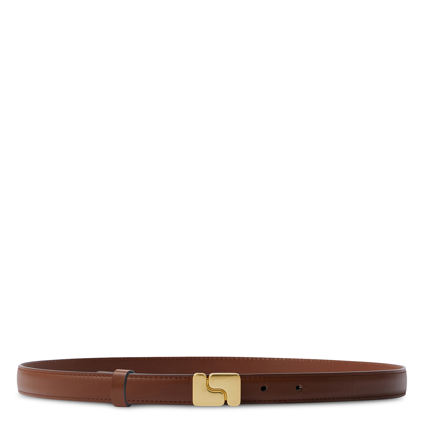 Ceinture en cuir ninon mini SOEUR Marron