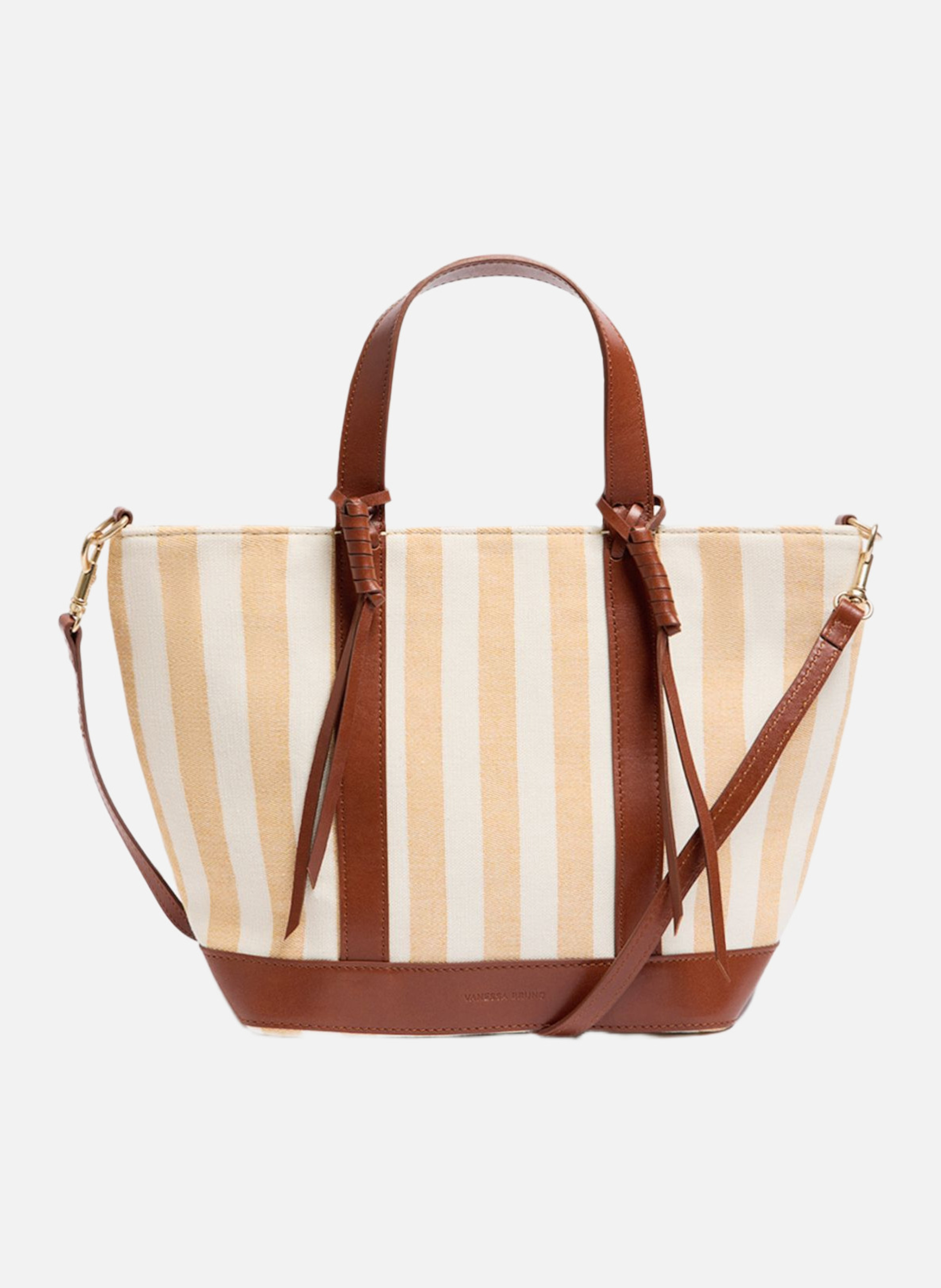 Cabas s zippé en toile VANESSA BRUNO Jaune