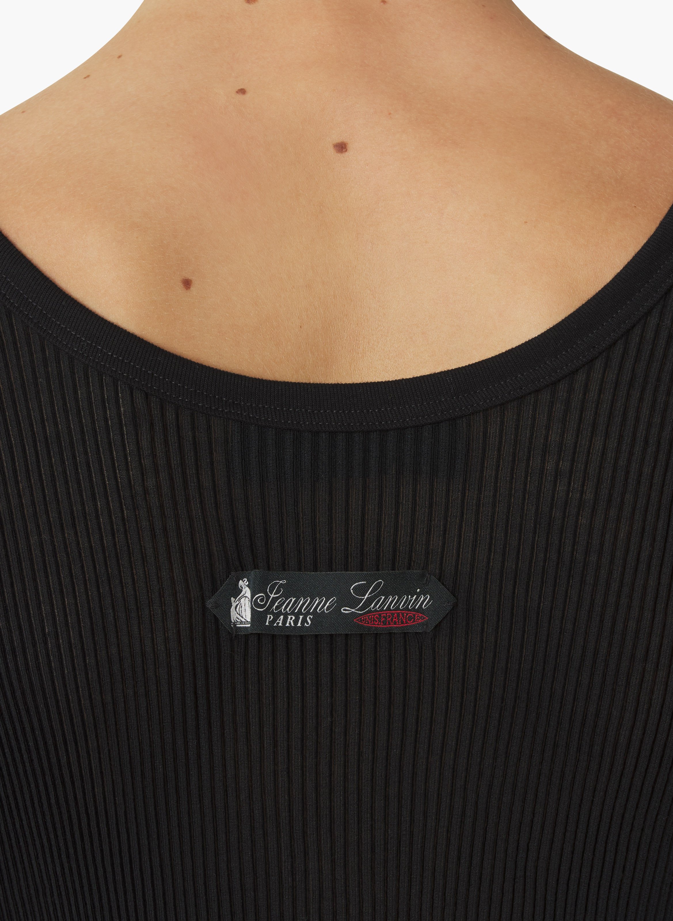 Débardeur en jersey plissé LANVIN Noir