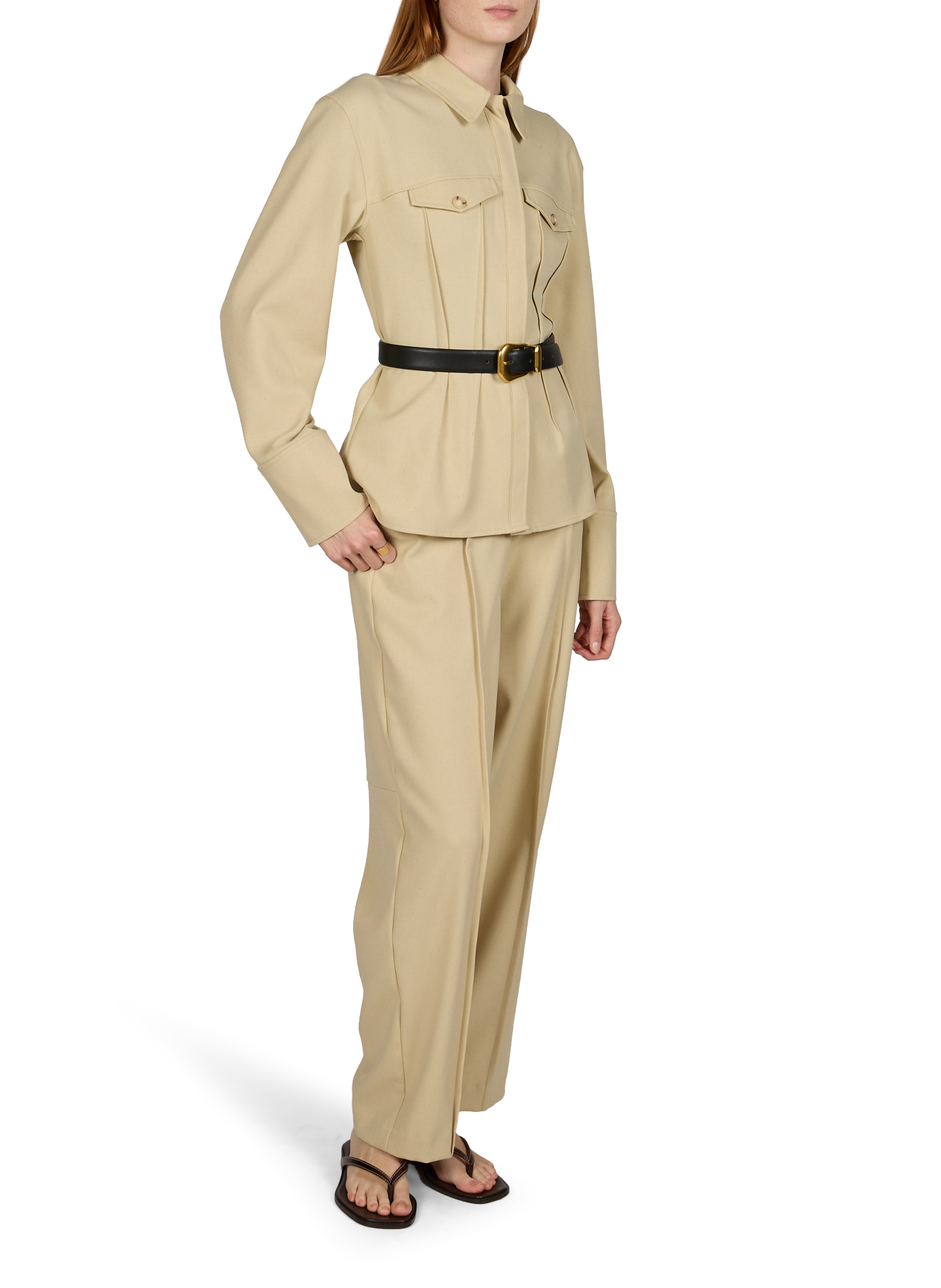 Fitted classic collar shirt TOPSHOP Green