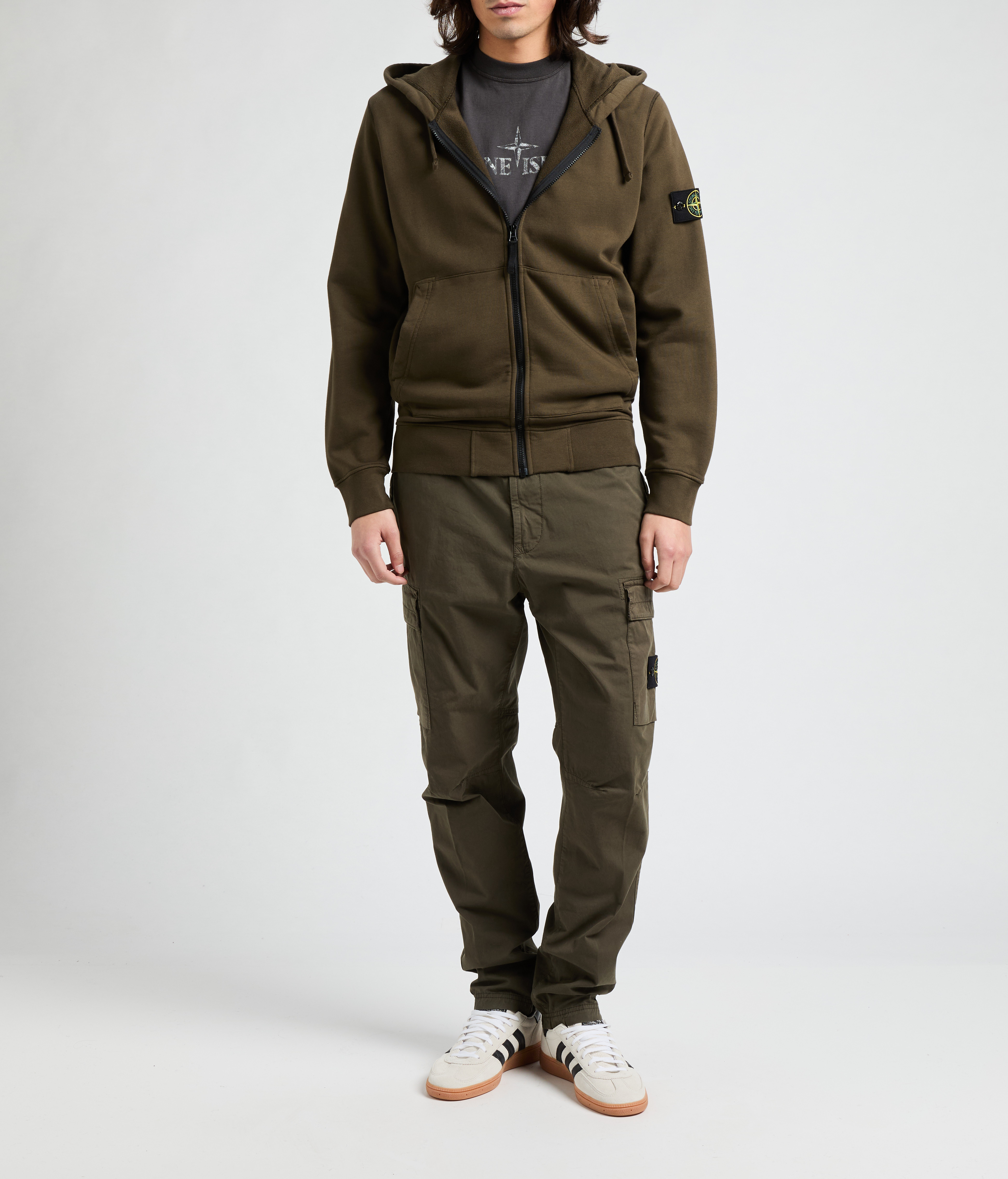 Baumwoll-T-Shirt STONE ISLAND Grau